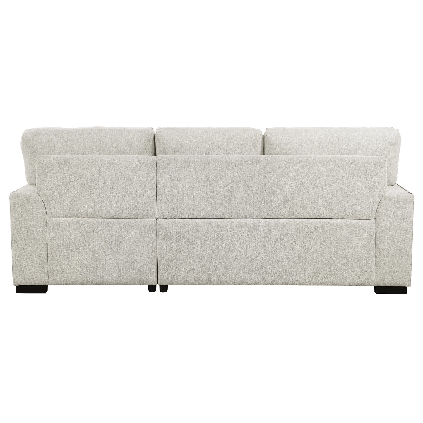 Homelegance Morelia Beige Chenille Sectional Sofa with Pull-Out Bed and Storage 9468BE-2RC2L