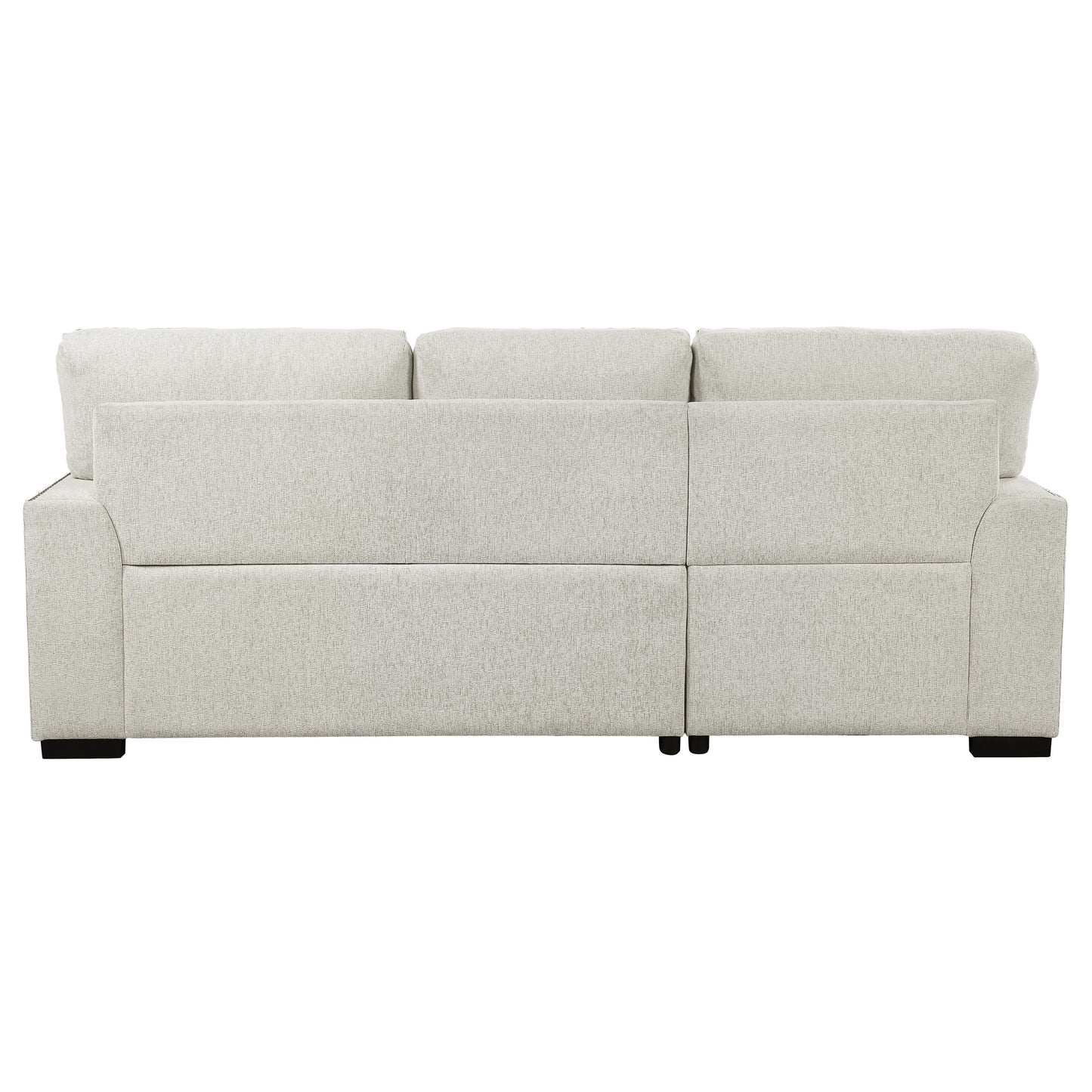 Homelegance Morelia Sectional Sofa Soft Beige with Pull-Out Bed and Storage 9468BE-2LC2R