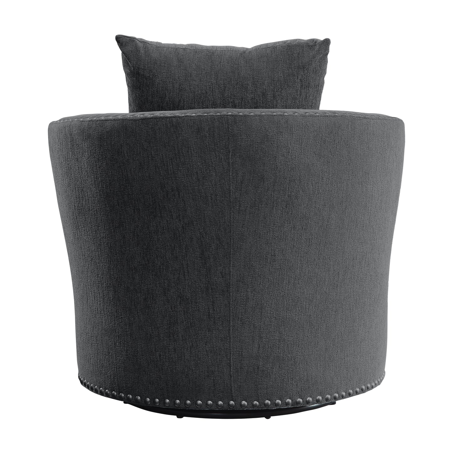 Homelegance Morelia Swivel Accent Chair in Charcoal Chenille 9468CC-1