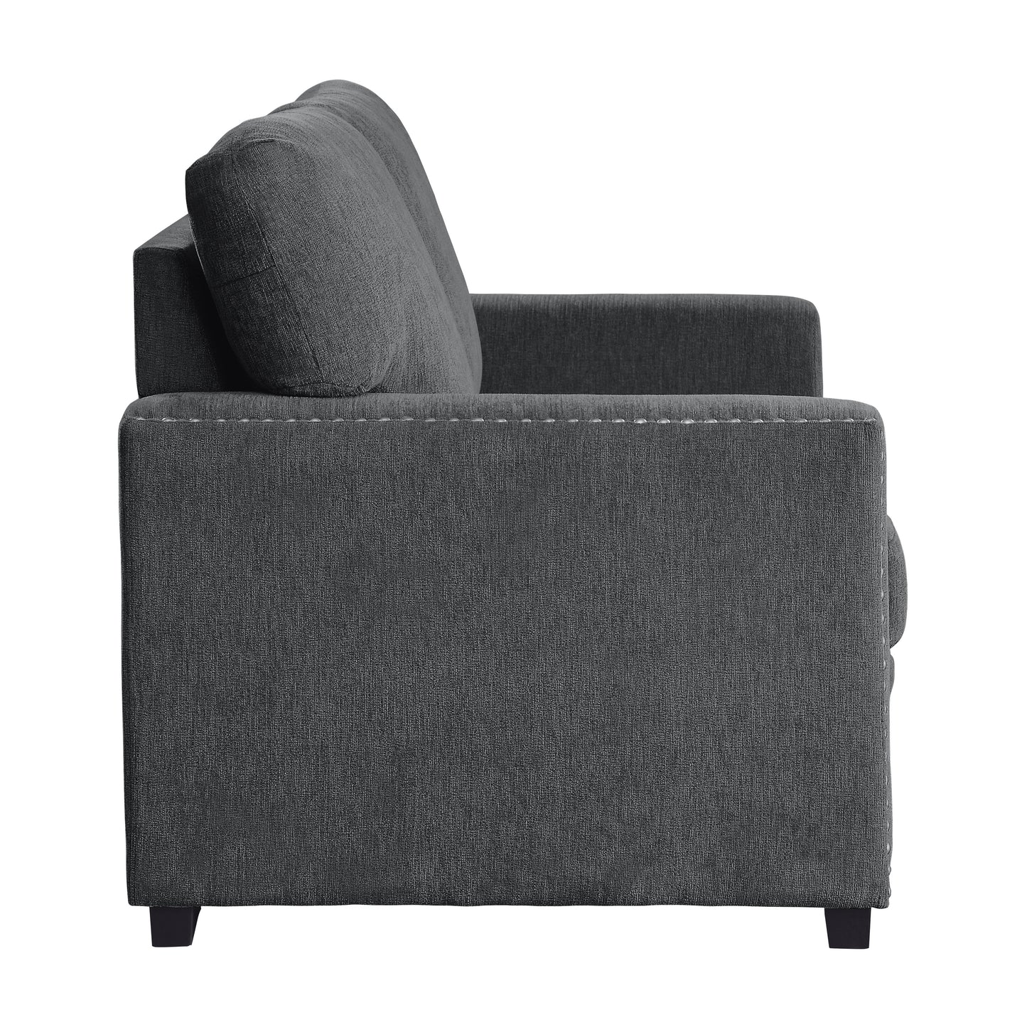 Homelegance Morelia Loveseat in Charcoal Chenille 9468CC-2