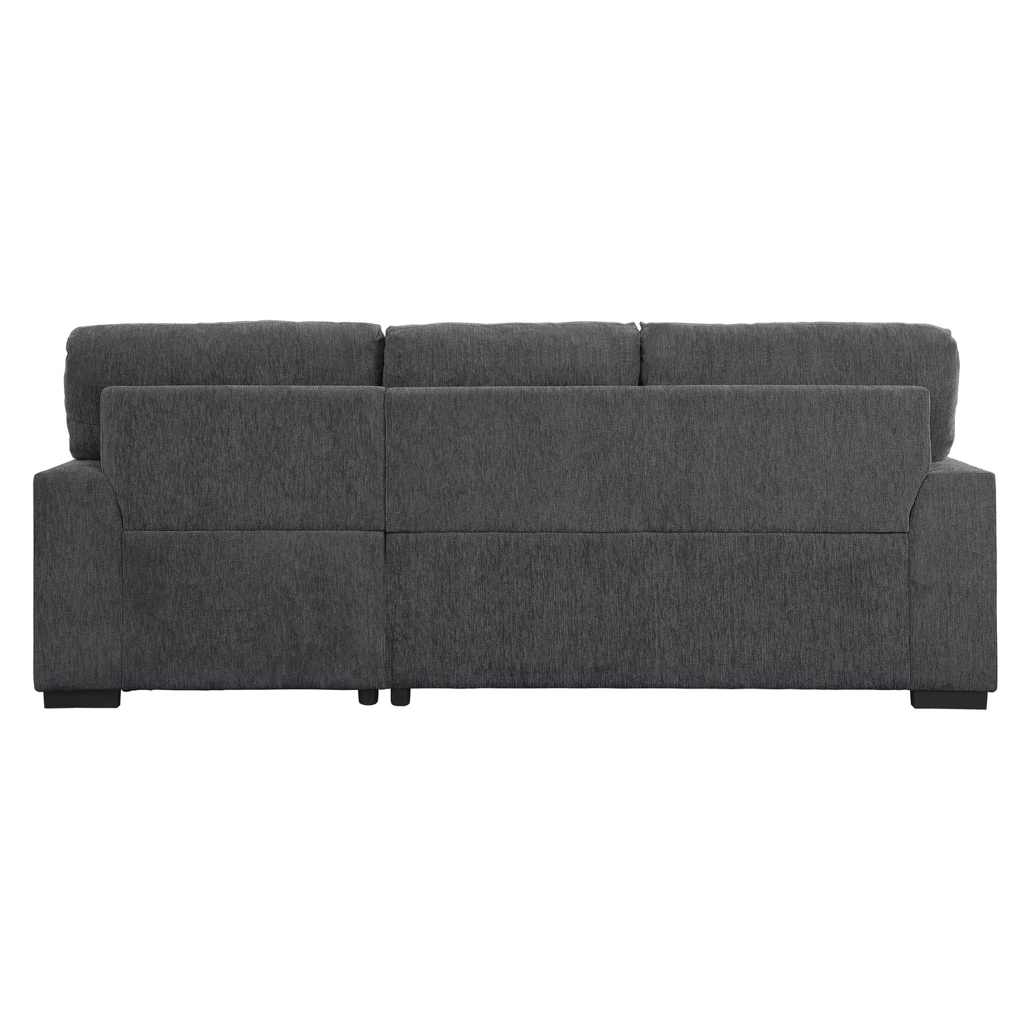 Homelegance Morelia Charcoal Sectional Sofa with Pull-Out Bed and Storage 9468CC-2RC2L