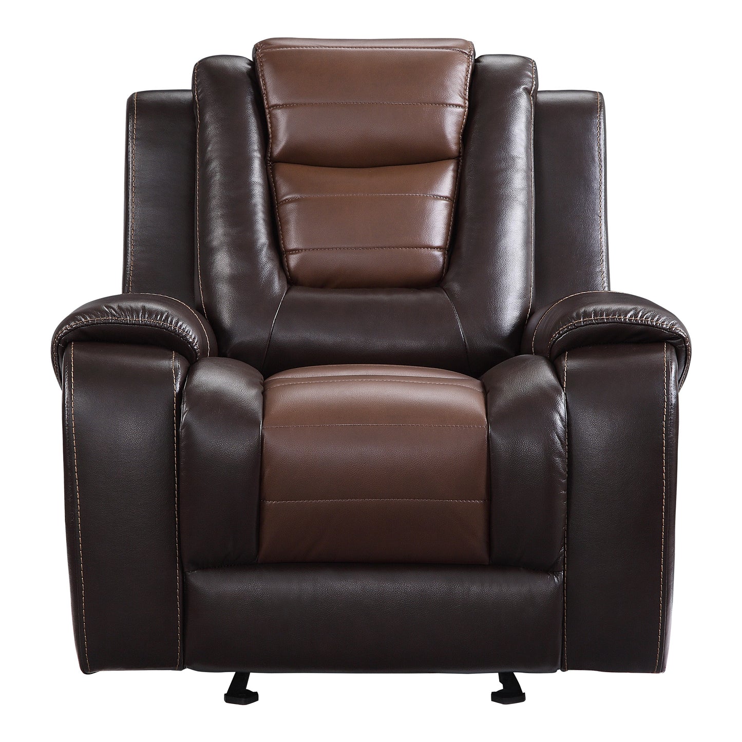 Homelegance Briscoe Glider Recliner Chair in Two Tone Brown 9470BR-1