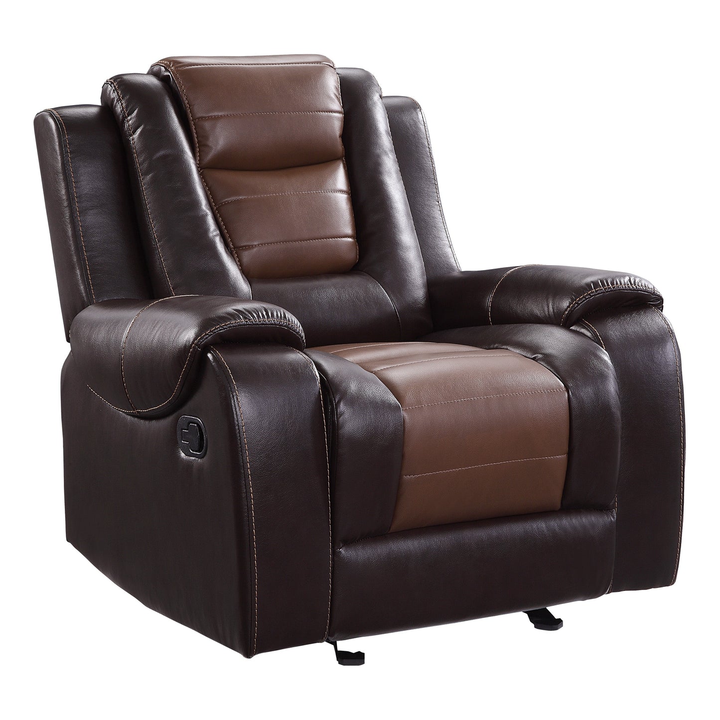 Homelegance Briscoe Glider Recliner Chair in Two Tone Brown 9470BR-1