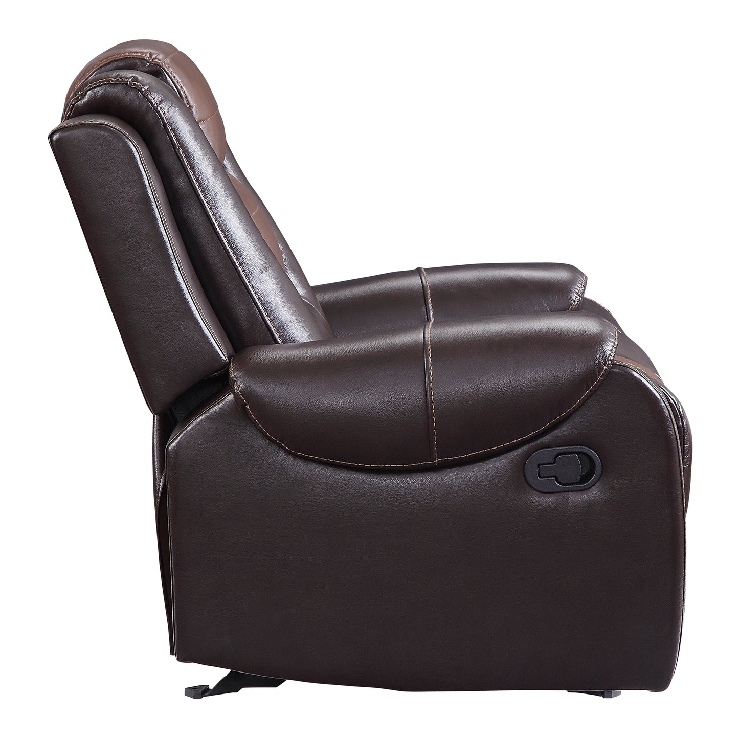 Homelegance Briscoe Glider Recliner Chair in Two Tone Brown 9470BR-1