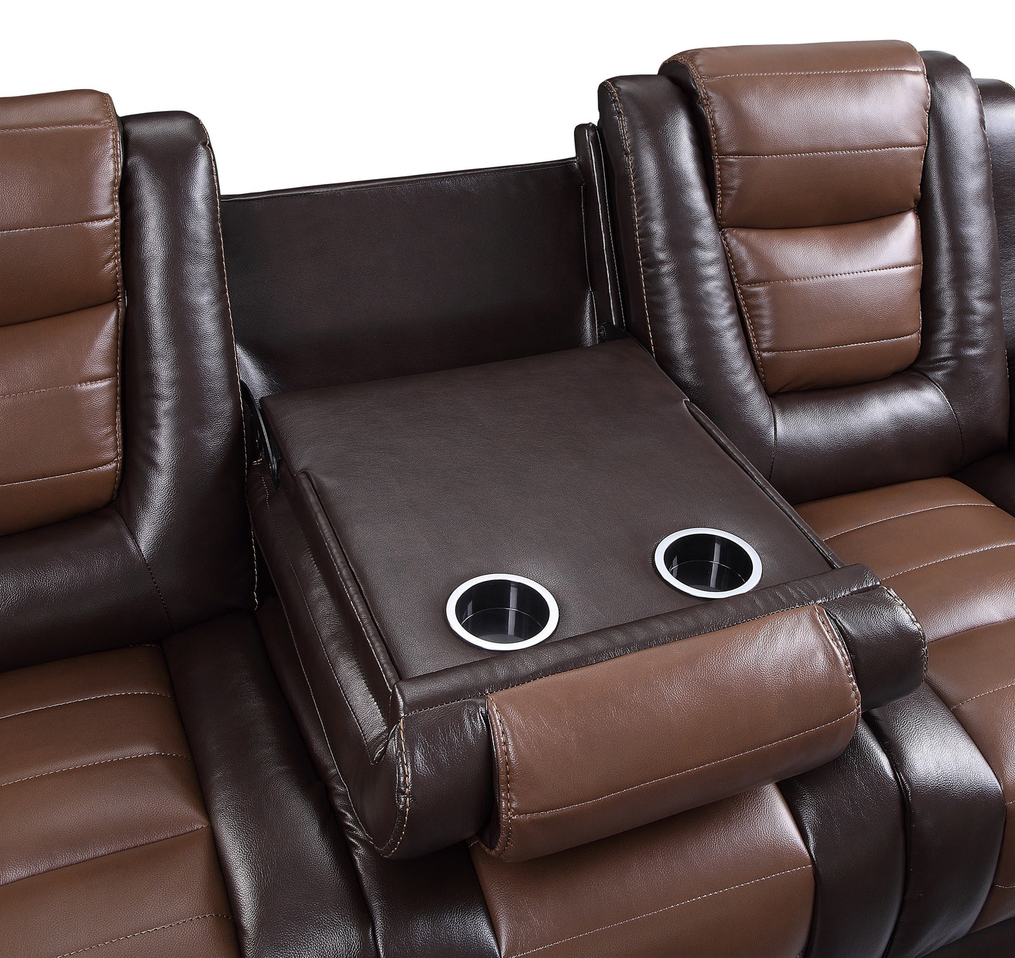 Homelegance Briscoe Sectional Sofa in Rich Premium Faux Leather 9470BR-3