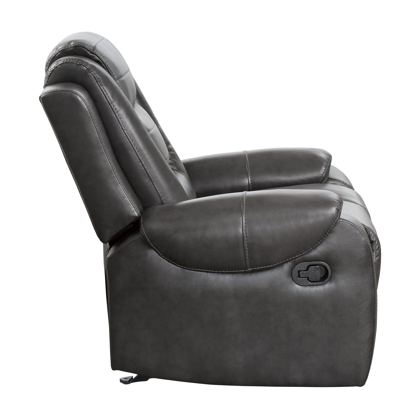 Homelegance Briscoe Glider Recliner Chair in Two-Tone Gray 9470GY-1