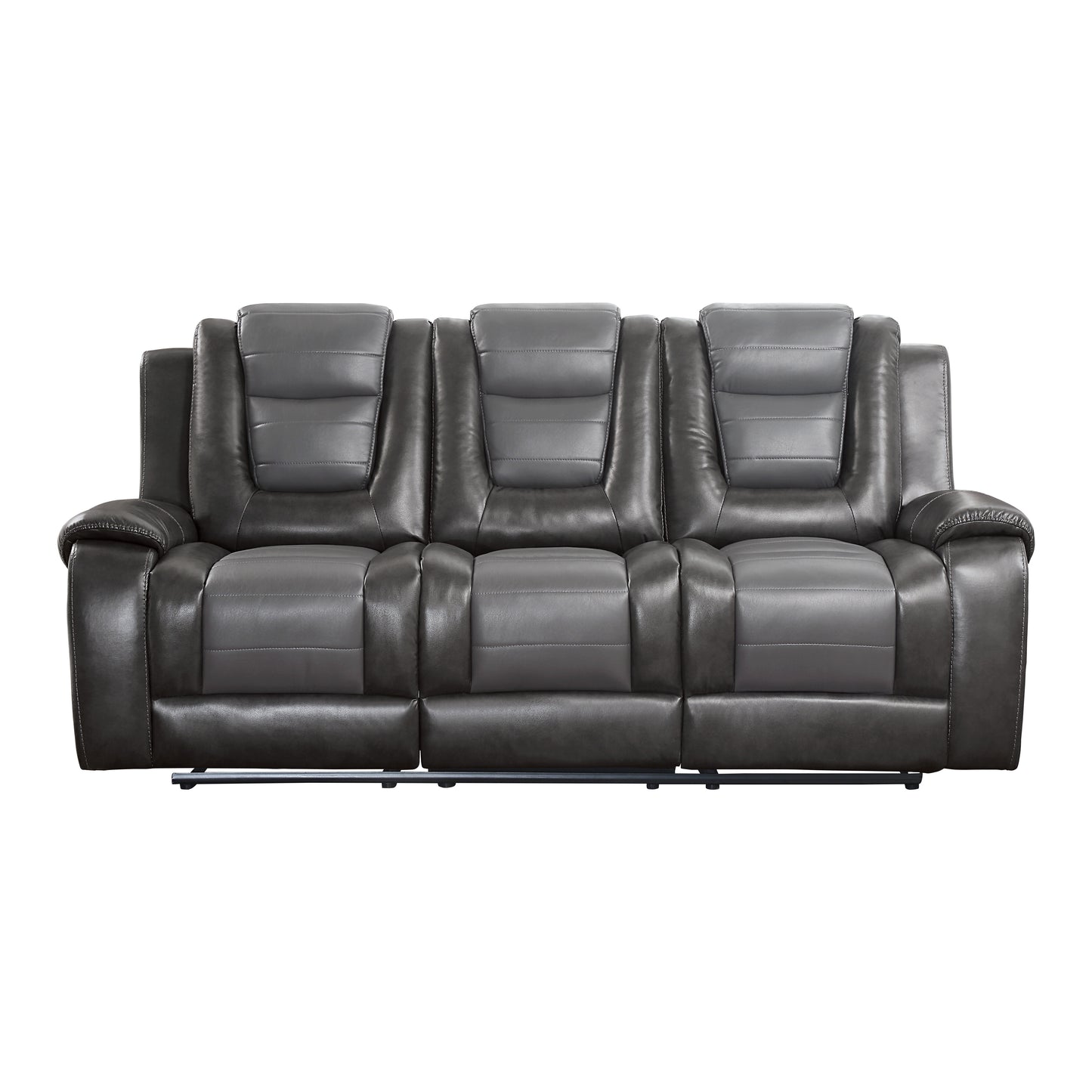 Homelegance Briscoe Two-Tone Gray Sectional Sofa with Dual Reclining Ends 9470GY-3