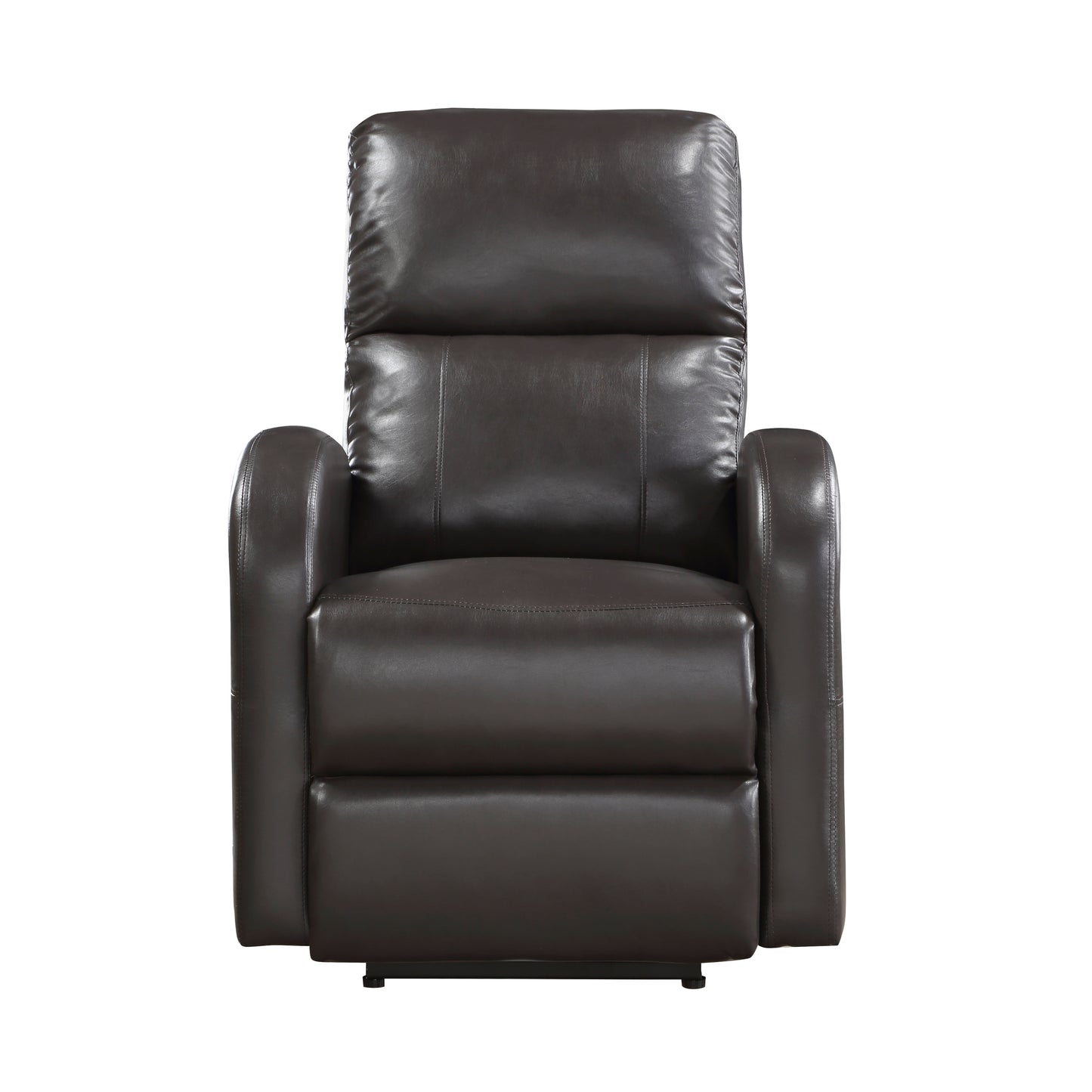 Homelegance Wiley Reclining Chair Power Recliner in Brown Faux Leather 9478BRW-1PW