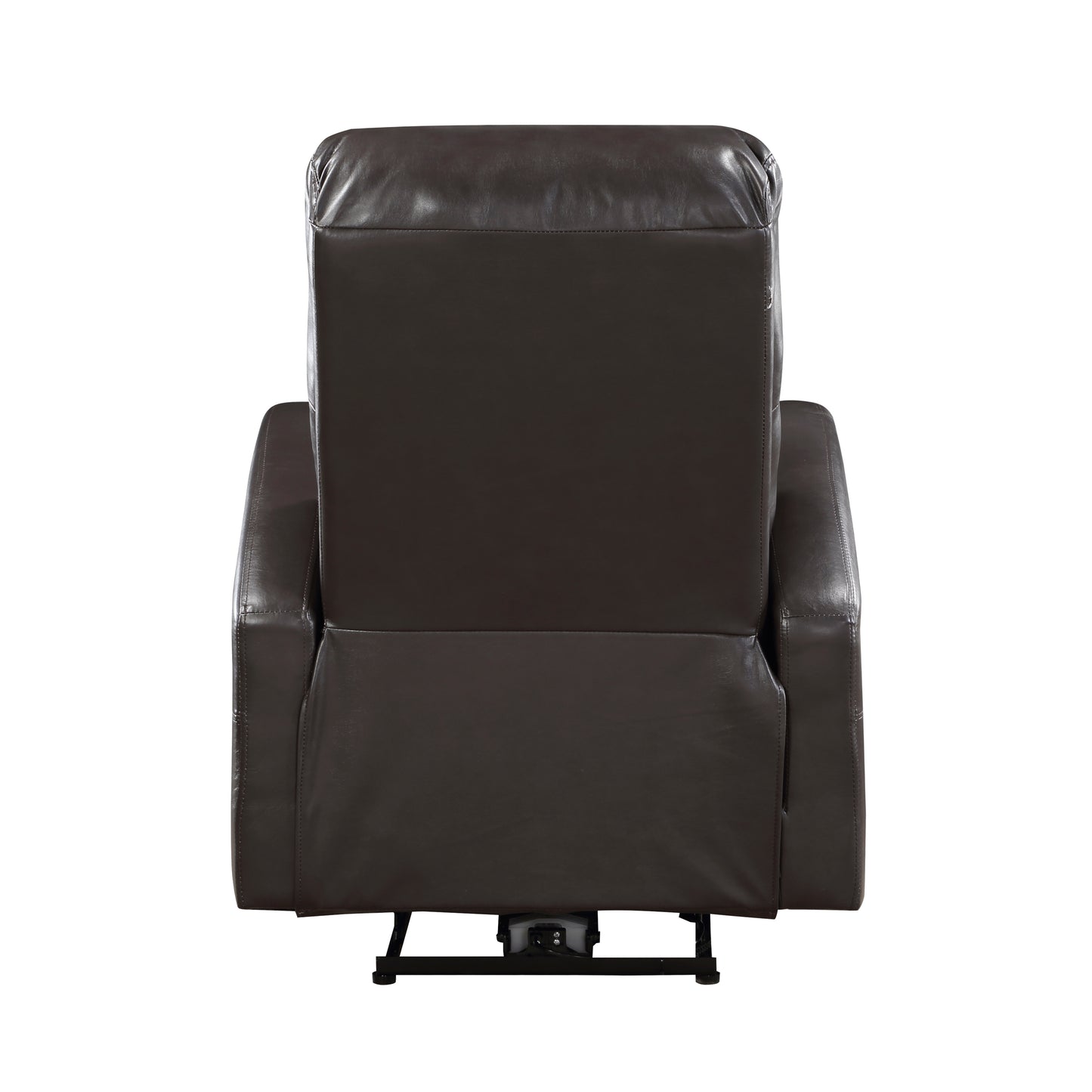 Homelegance Wiley Reclining Chair Power Recliner in Brown Faux Leather 9478BRW-1PW