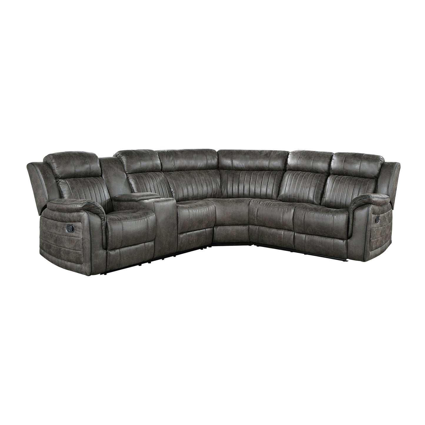 Homelegance Centeroak Sectional Sofa in 9479BRG-SC for Stylish Comfort