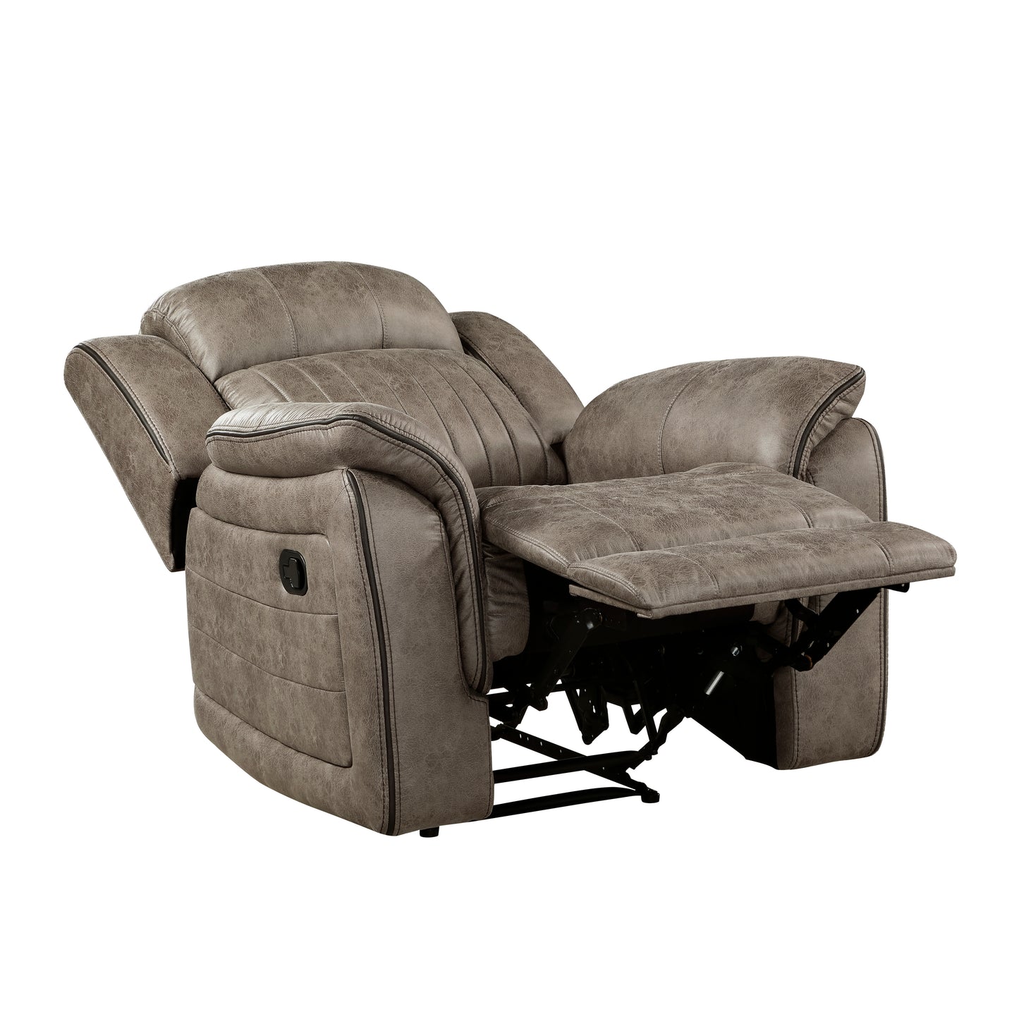 Homelegance Centeroak Reclining Chair in Sandy Brown Microfiber 9479SDB-1