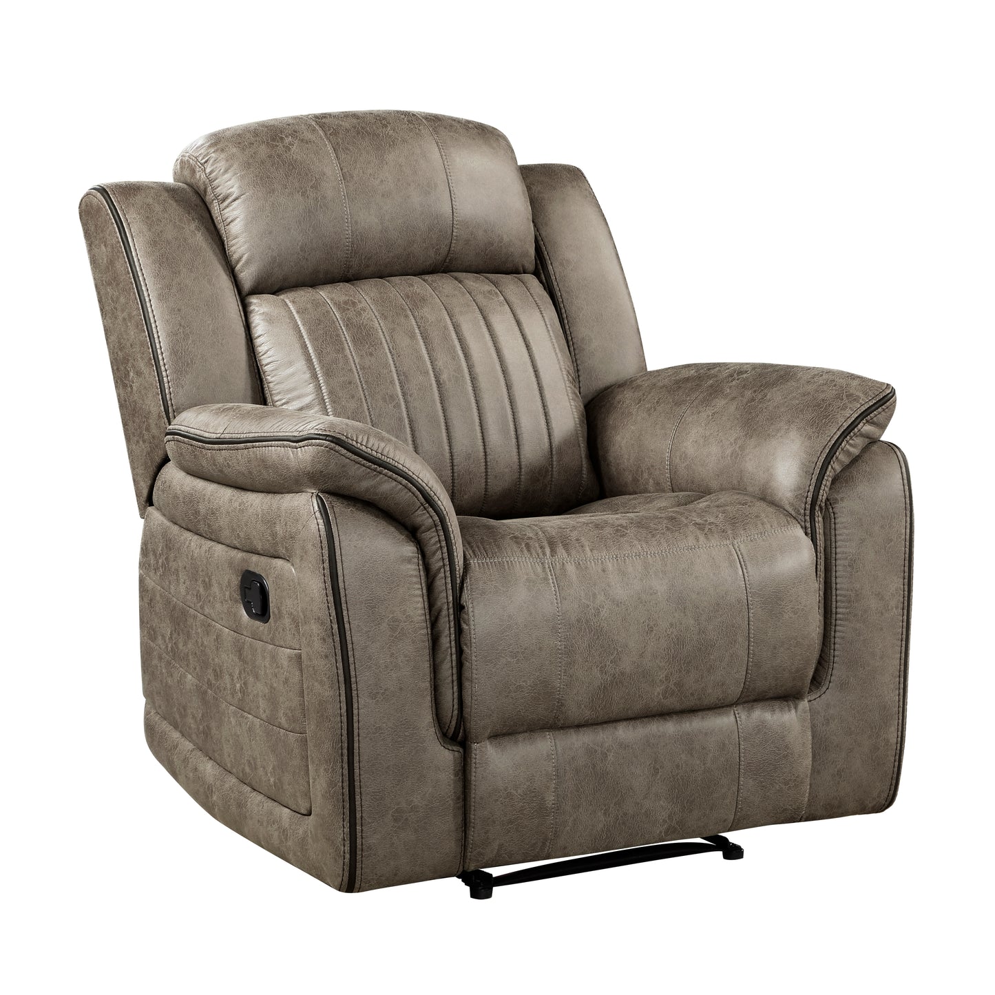 Homelegance Centeroak Reclining Chair in Sandy Brown Microfiber 9479SDB-1
