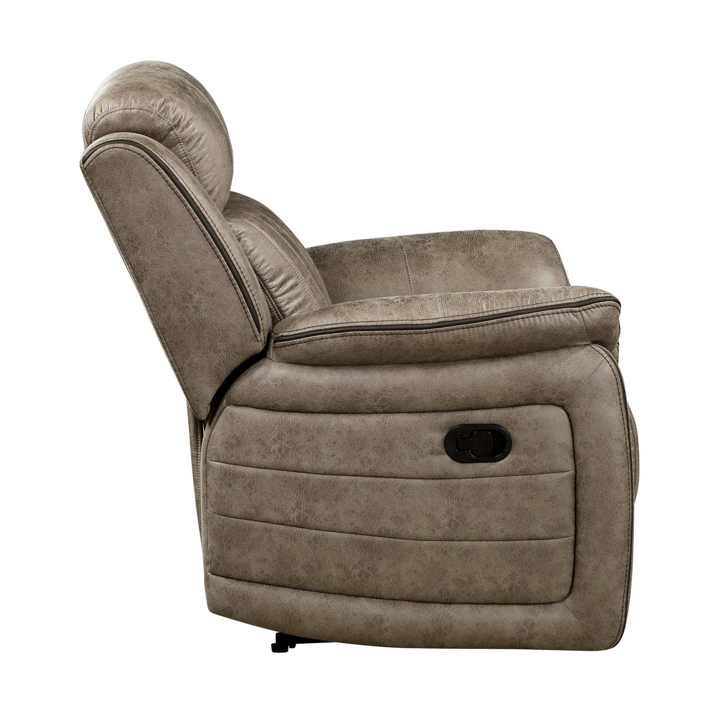 Homelegance Centeroak Reclining Chair in Sandy Brown Microfiber 9479SDB-1