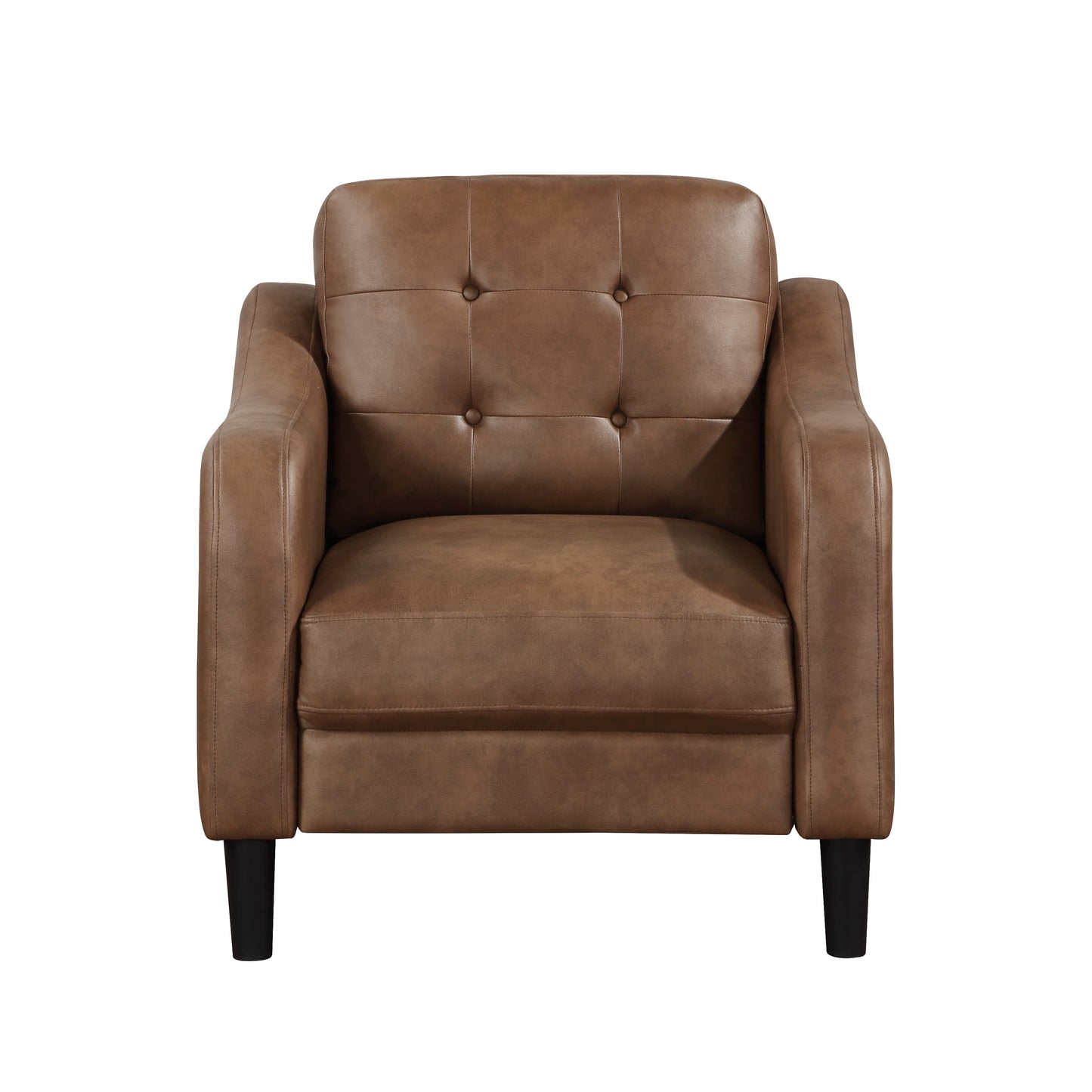 Homelegance Mallory Accent Chair in Brown Polished Microfiber 9489BRW-1