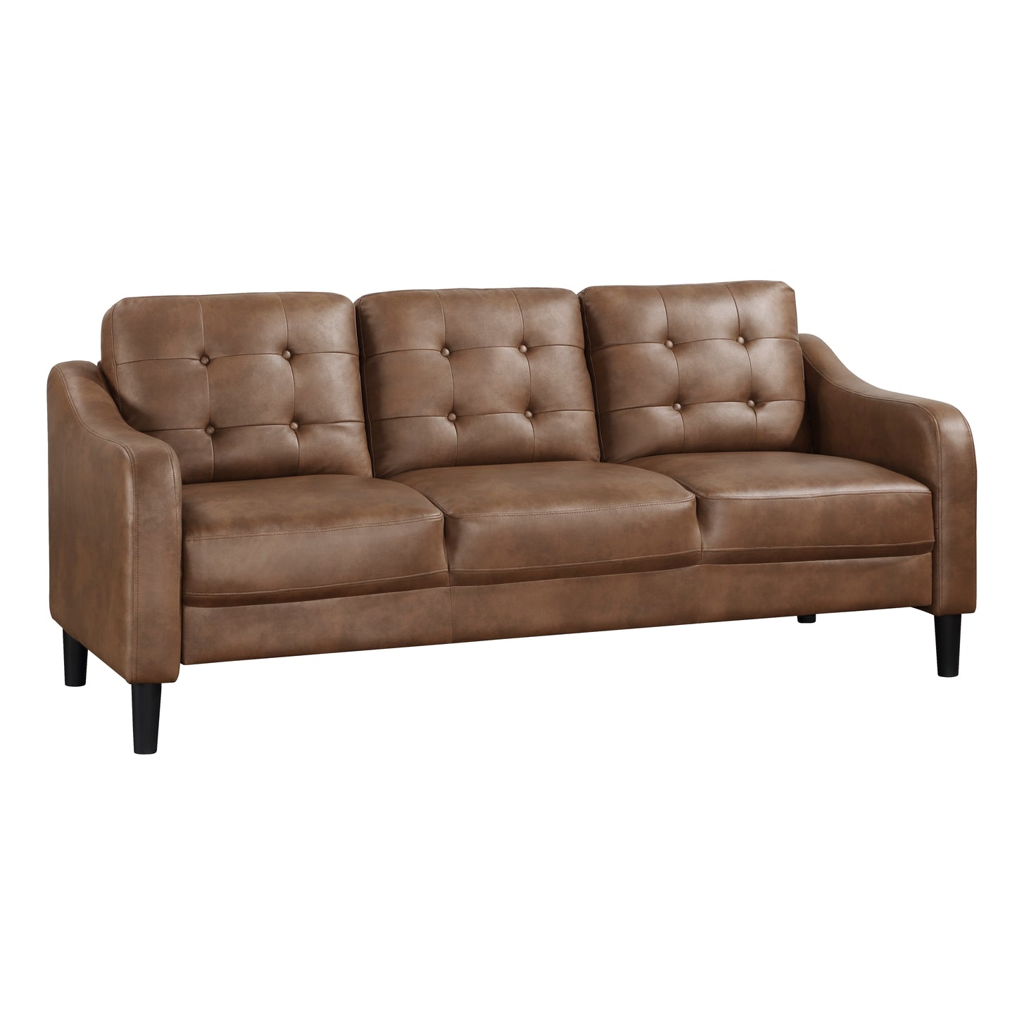 Homelegance Mallory Sectional Sofa in Rich Brown Polished Microfiber 9489BRW-3