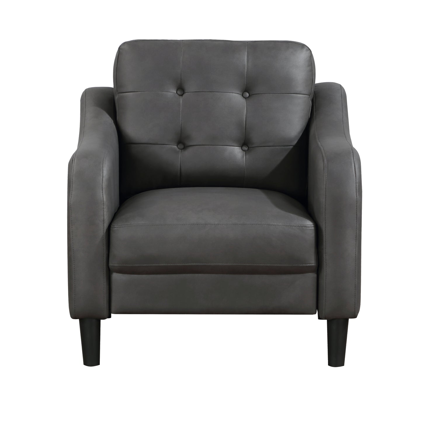 Homelegance Mallory Accent Chair in Polished Microfiber Gray 9489GRY-1
