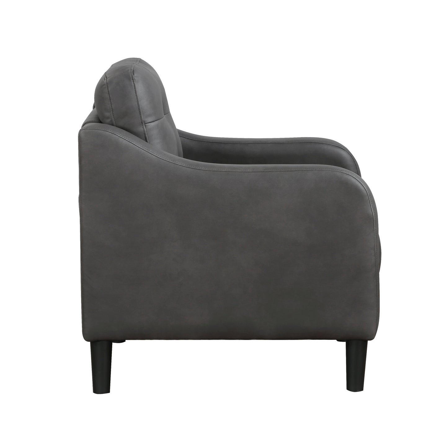 Homelegance Mallory Accent Chair in Polished Microfiber Gray 9489GRY-1