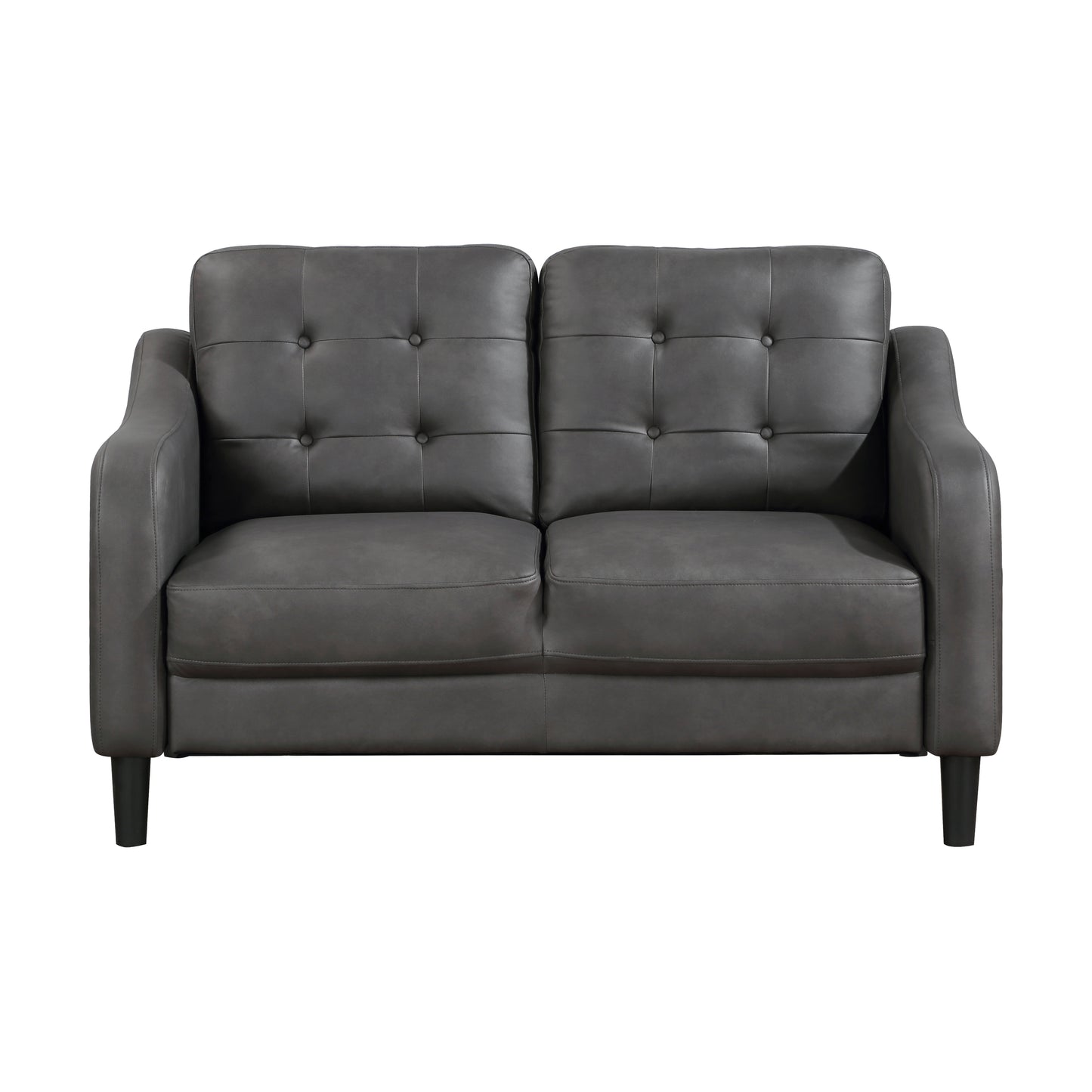 Homelegance Mallory Loveseat in Gray Polished Microfiber 9489GRY-2