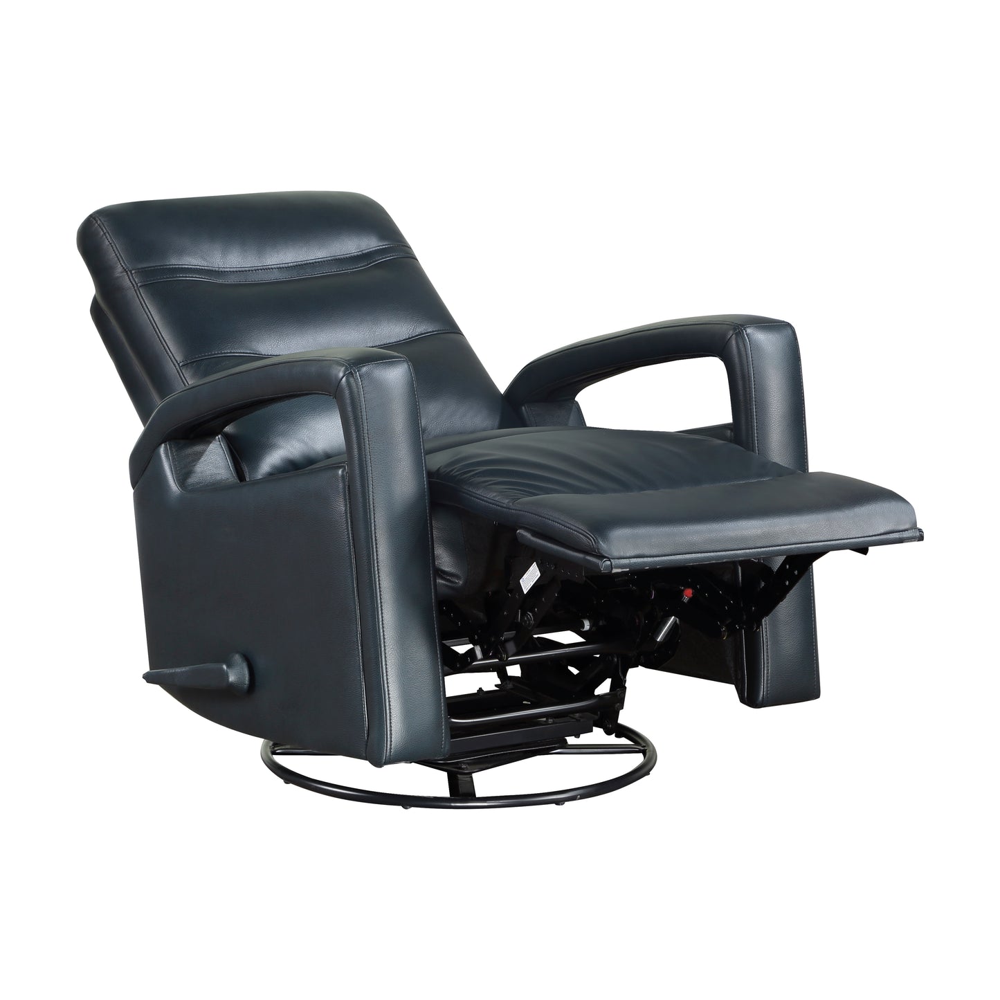 Homelegance Camden Swivel Glider Reclining Chair in Navy Blue 9500NV-1