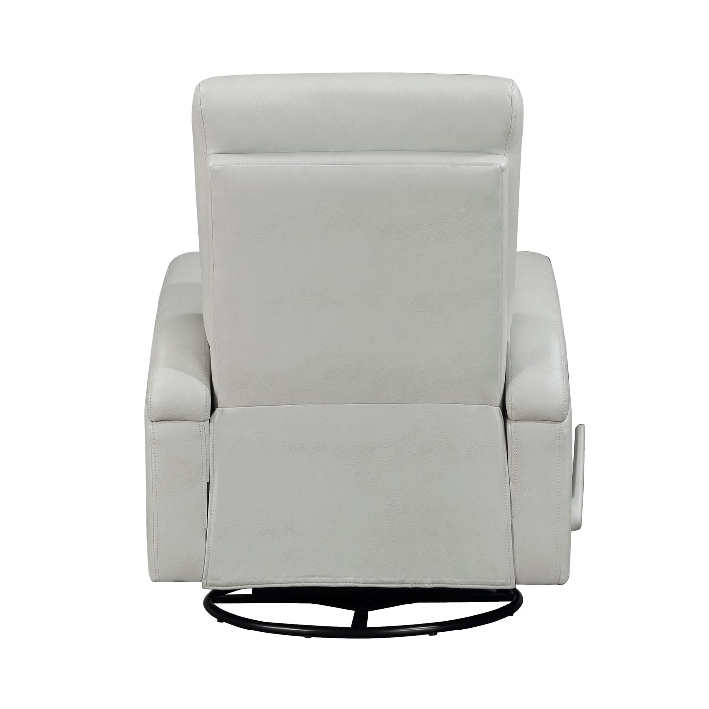 Homelegance Camden Reclining Chair Swivel Glider in Smoke Faux Leather 9500SM-1
