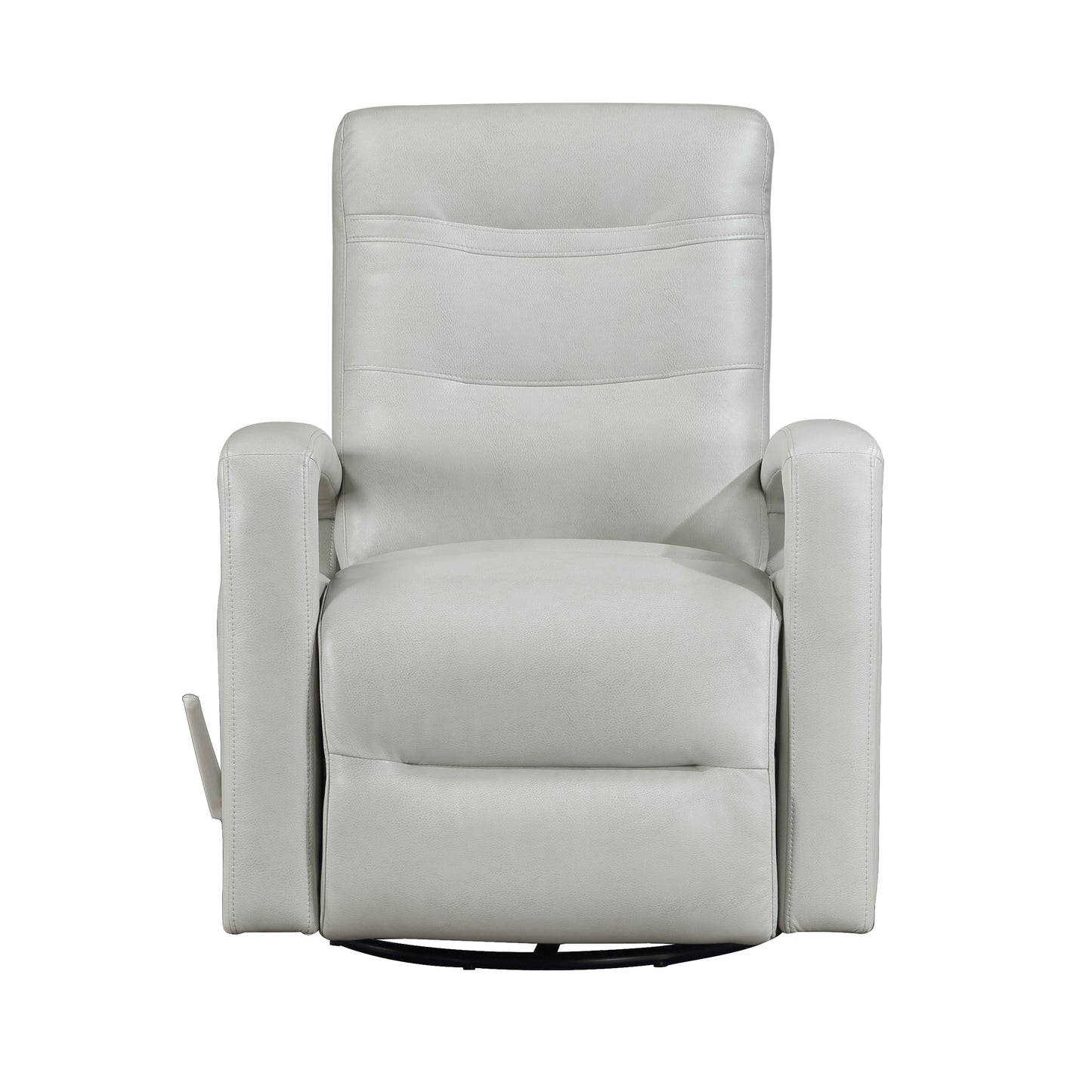 Homelegance Camden Reclining Chair Swivel Glider in Smoke Faux Leather 9500SM-1