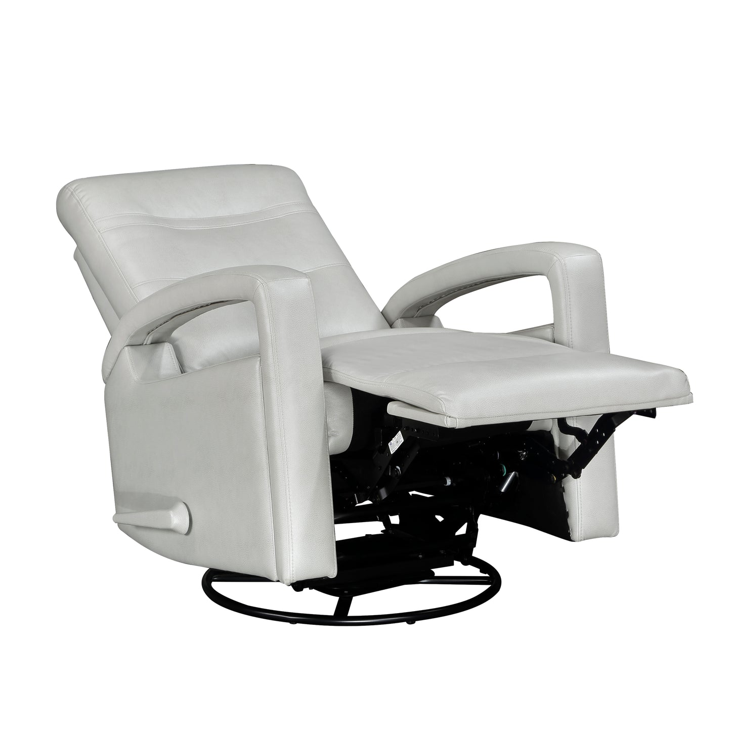 Homelegance Camden Reclining Chair Swivel Glider in Smoke Faux Leather 9500SM-1