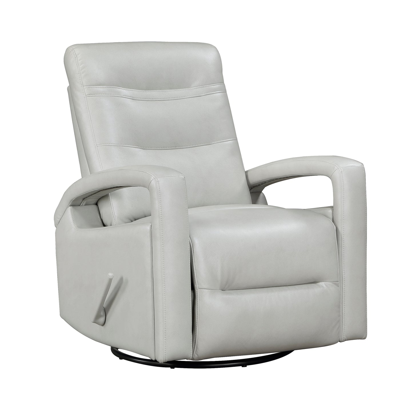 Homelegance Camden Reclining Chair Swivel Glider in Smoke Faux Leather 9500SM-1