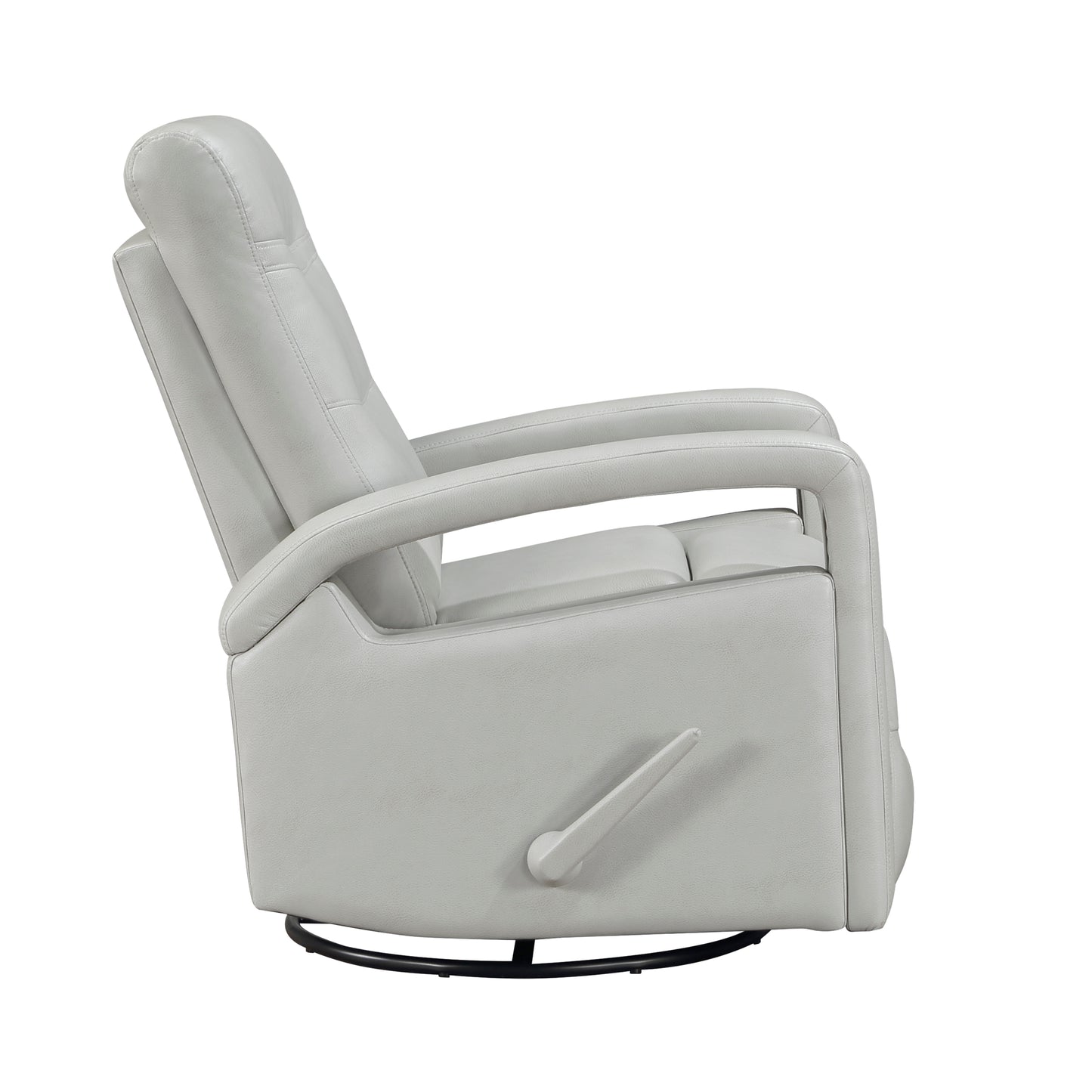 Homelegance Camden Reclining Chair Swivel Glider in Smoke Faux Leather 9500SM-1