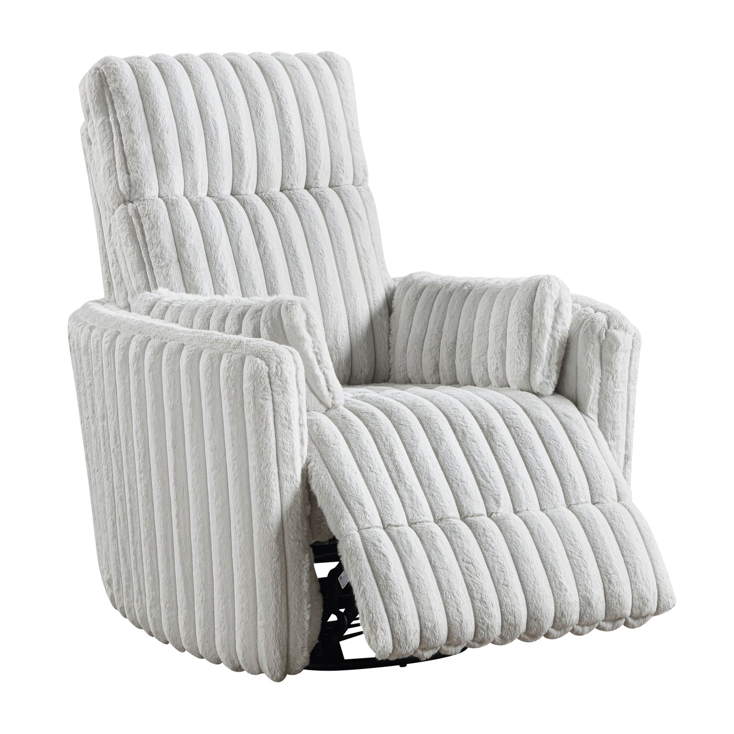 Homelegance Swivel Glider Reclining Chair in Gray Corduroy 9501MBE-1