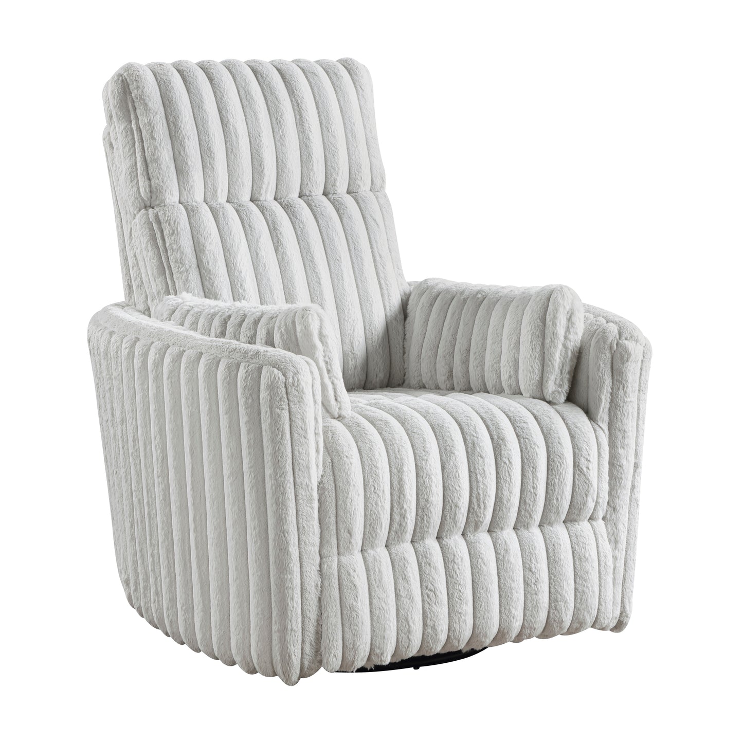 Homelegance Swivel Glider Reclining Chair in Gray Corduroy 9501MBE-1