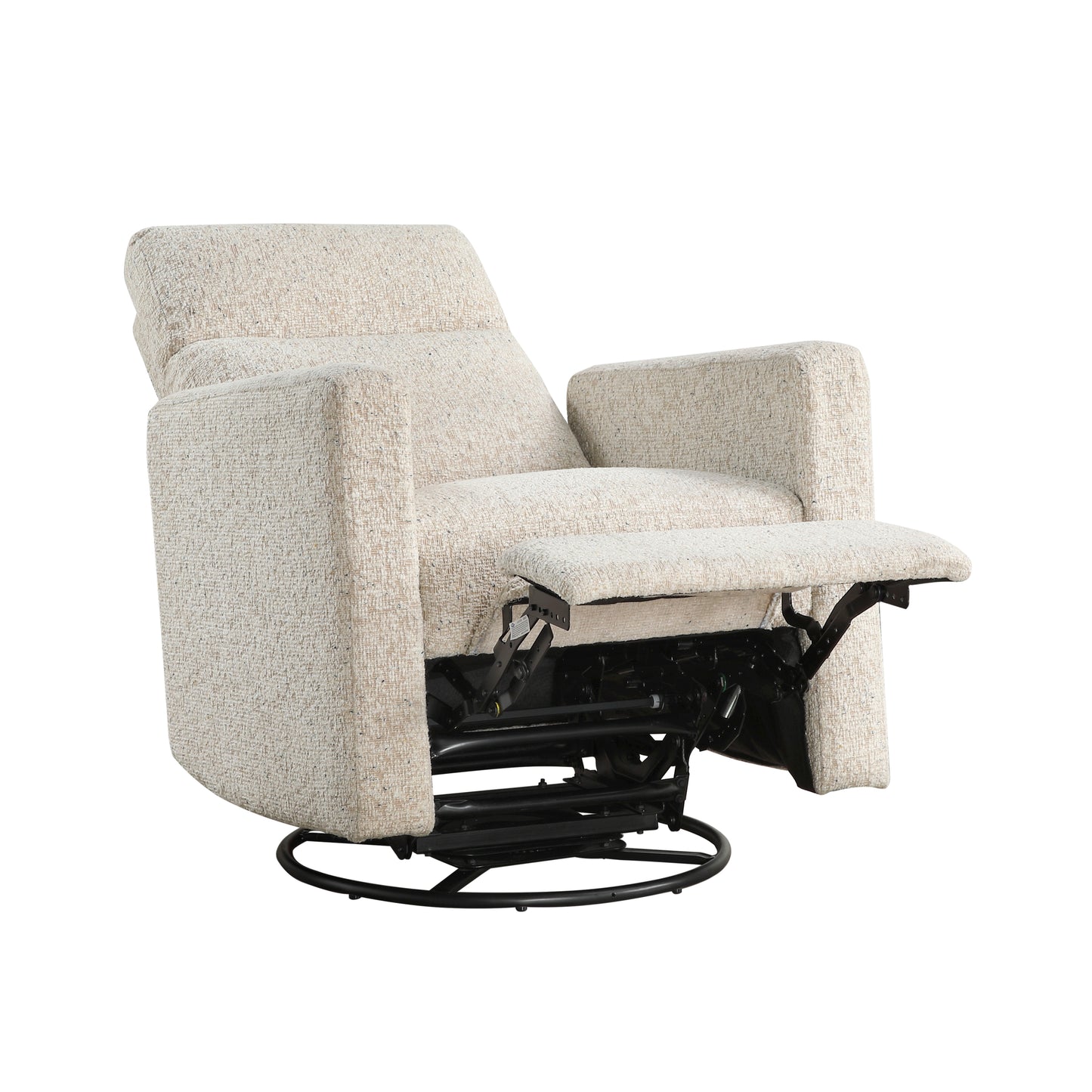 Homelegance Michelle Swivel Glider Reclining Chair in Quartz Chenille 9504-1