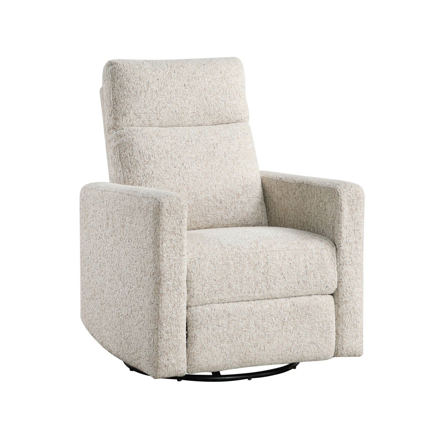 Homelegance Michelle Swivel Glider Reclining Chair in Quartz Chenille 9504-1