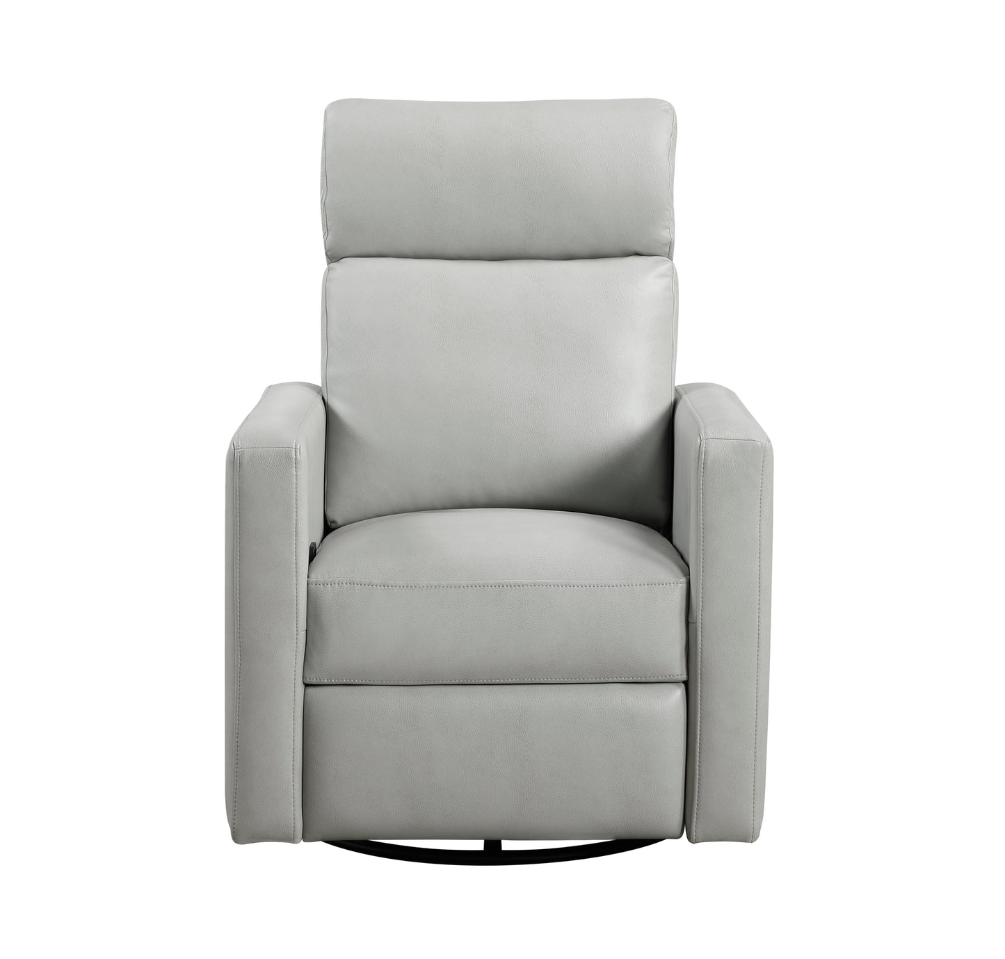 Homelegance Michelle Reclining Swivel Glider Chair in Smoke Faux Leather 9504SM-1