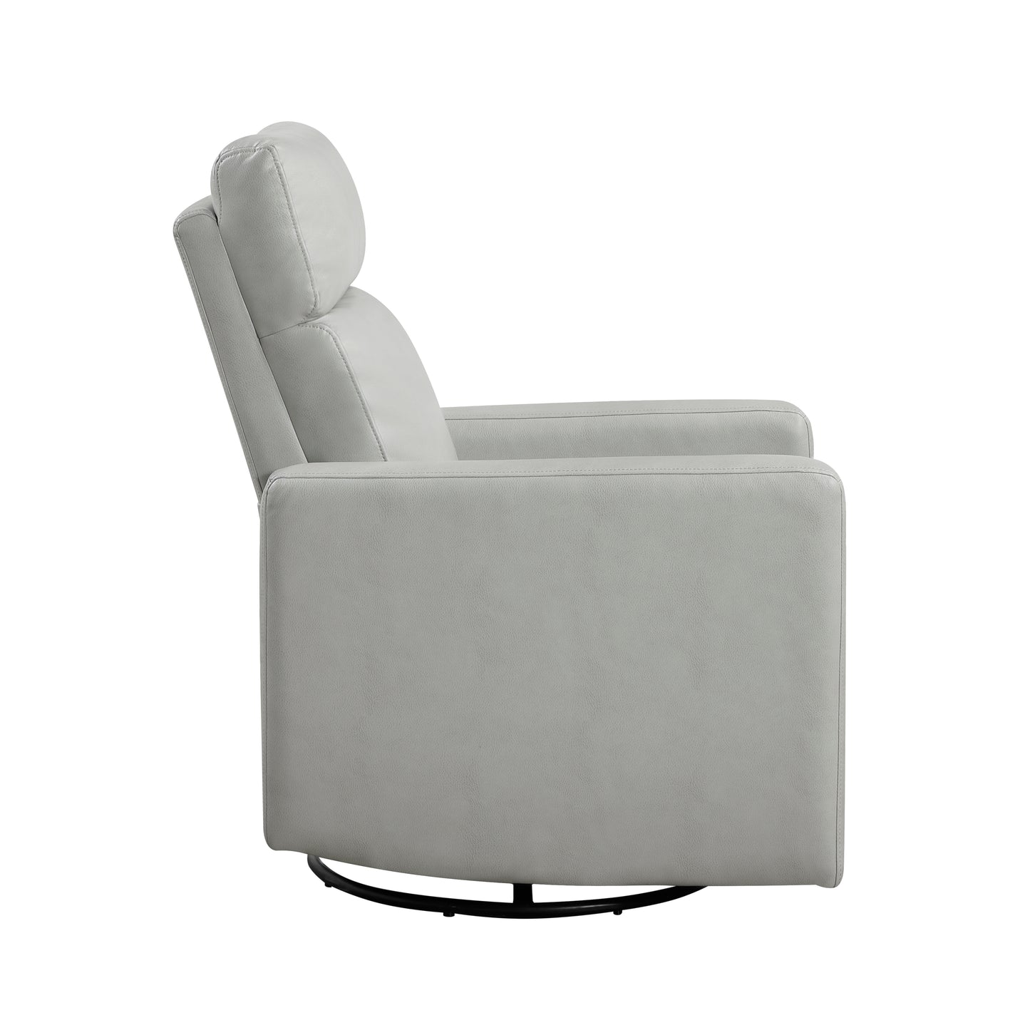 Homelegance Michelle Reclining Swivel Glider Chair in Smoke Faux Leather 9504SM-1