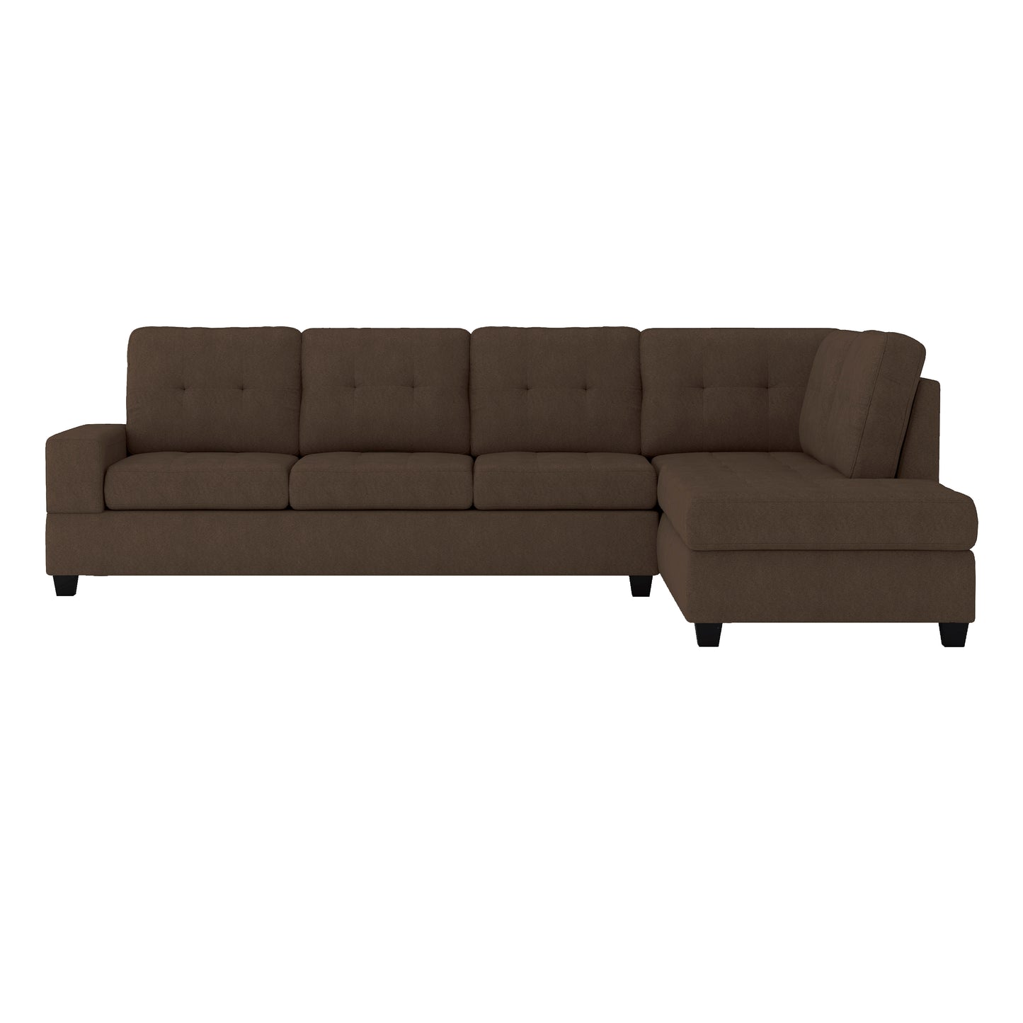 Homelegance Maston Sectional Sofa in Charcoal 9507CHC-3OT