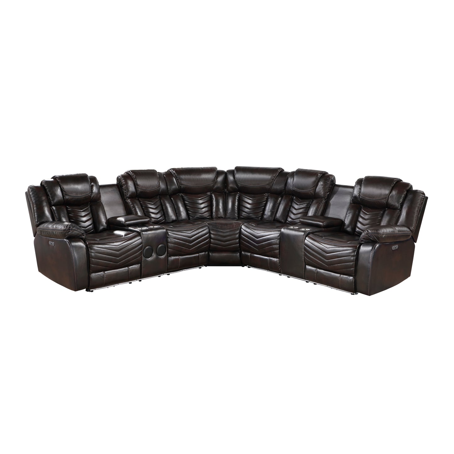 Homelegance Sectional Sofa Dark Brown 9508DB-SCPW