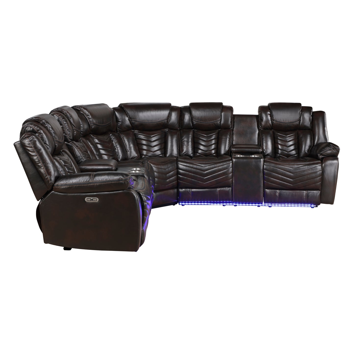 Homelegance Sectional Sofa Dark Brown 9508DB-SCPW