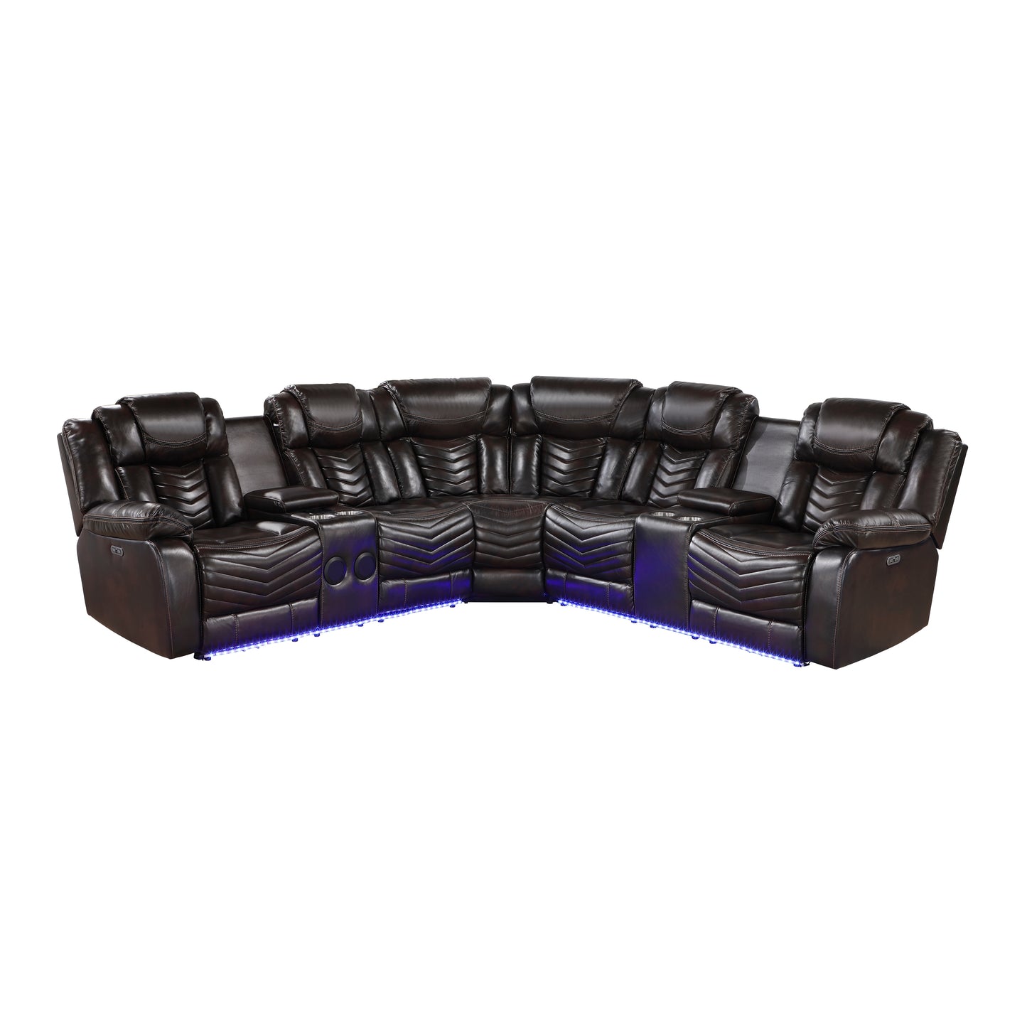 Homelegance Sectional Sofa Dark Brown 9508DB-SCPW