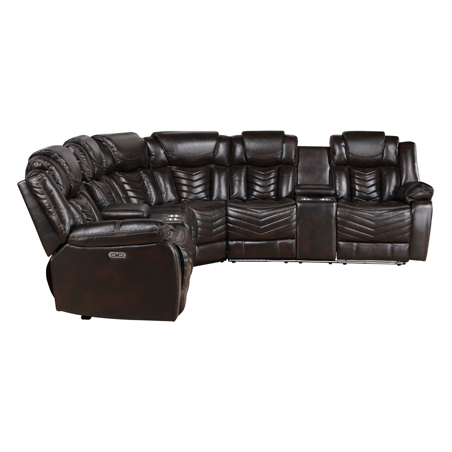 Homelegance Sectional Sofa Dark Brown 9508DB-SCPW