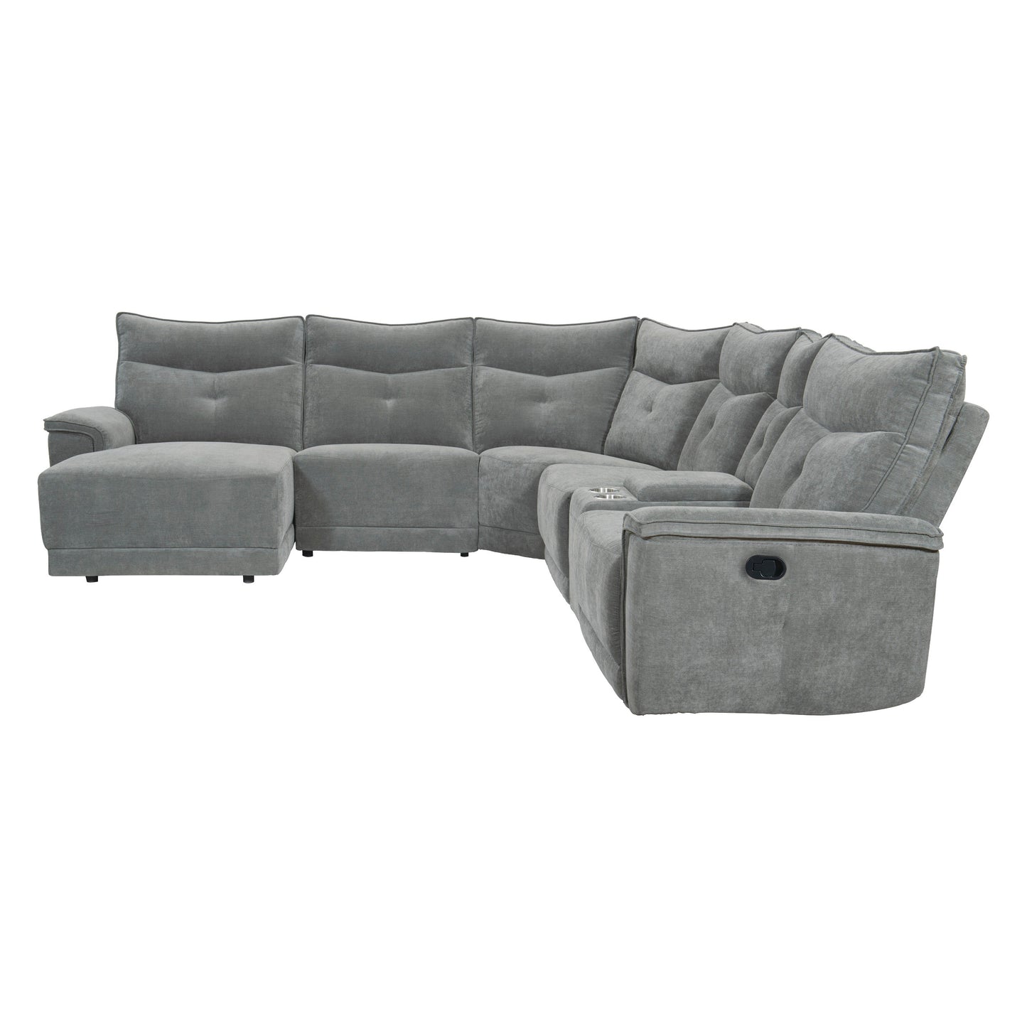 Homelegance Tesoro Sectional Sofa in Dark Gray 9509DG-65LRR