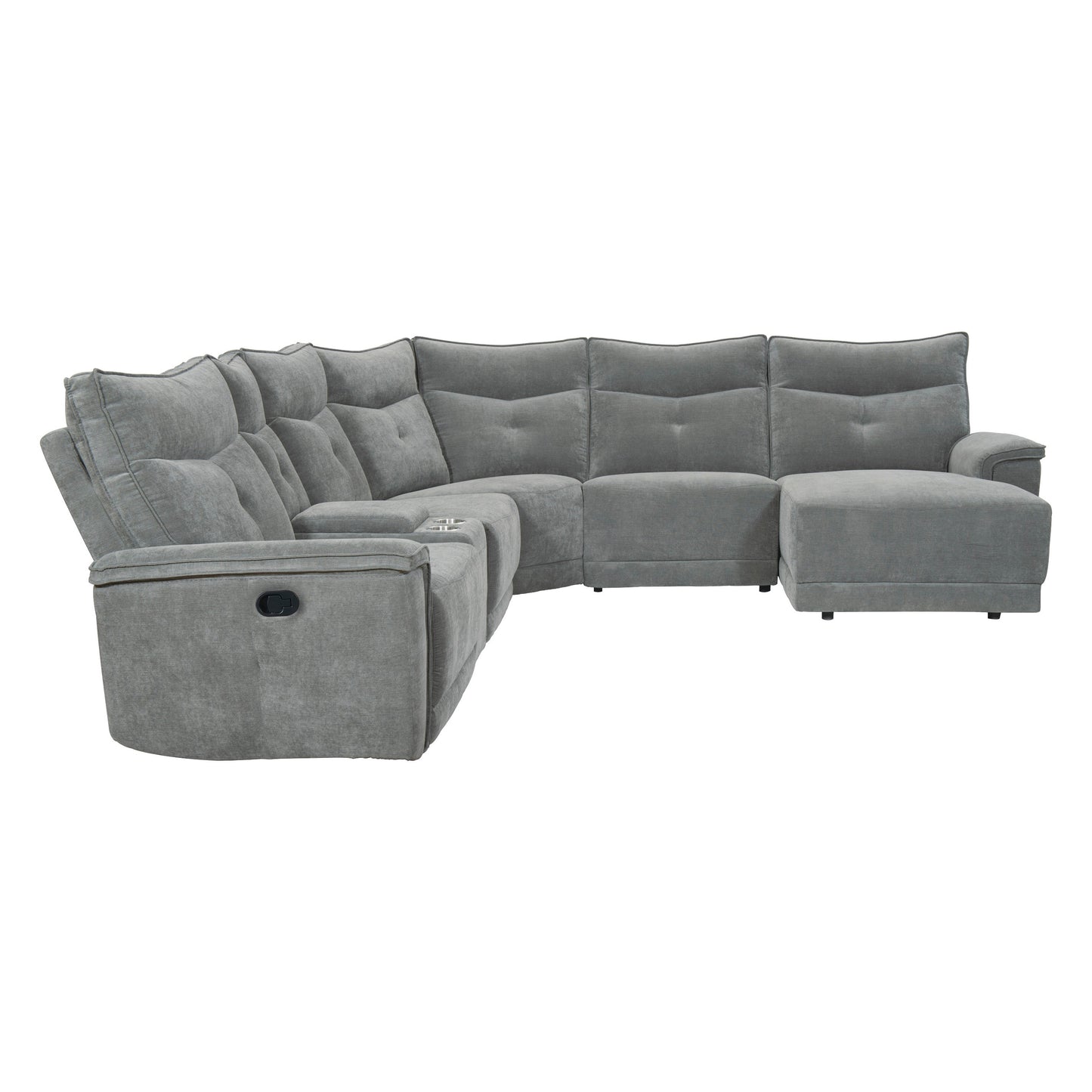 Homelegance Tesoro Sectional Sofa in Dark Gray 9509DG-6LR5R