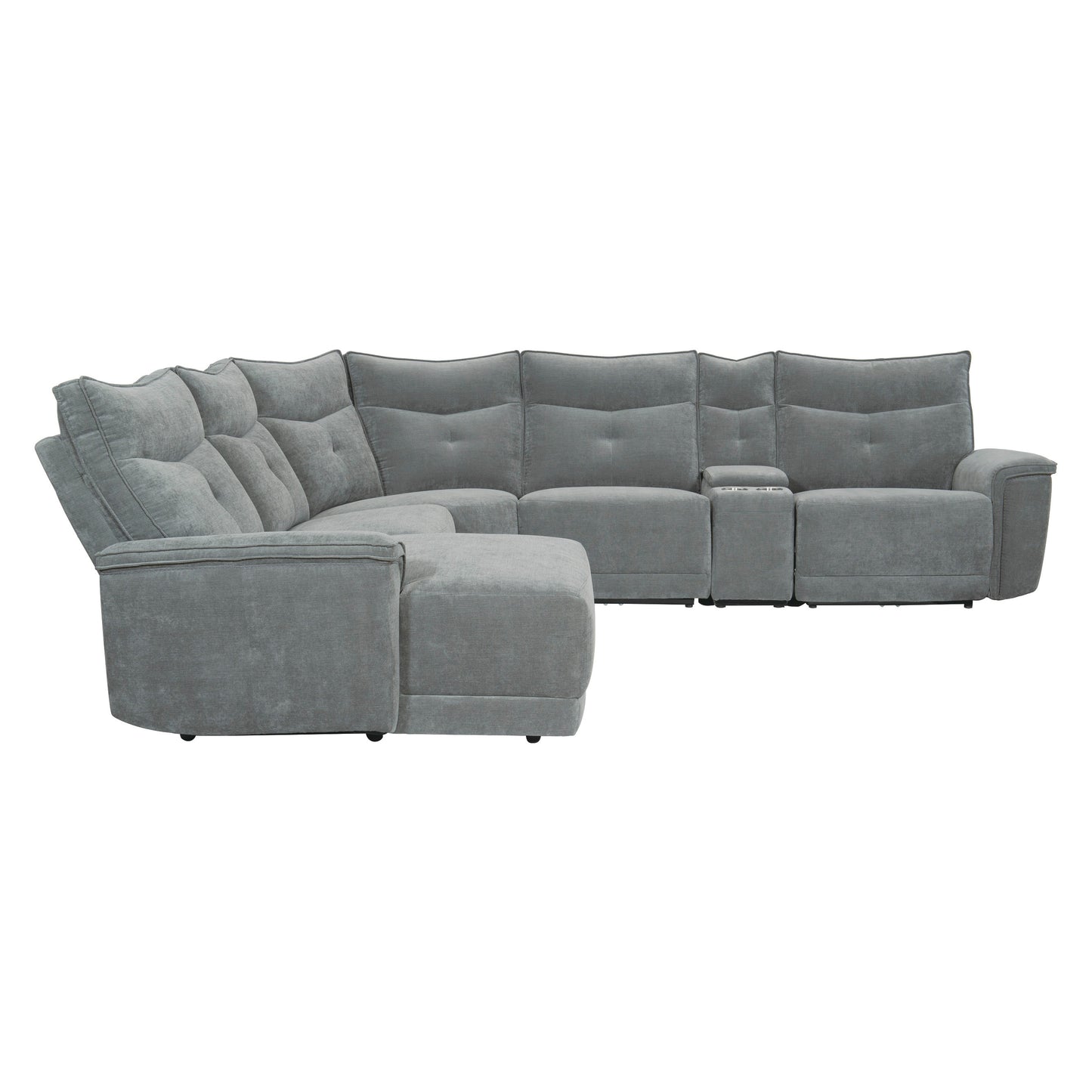 Homelegance Tesoro Sectional Sofa in Dark Gray 9509DG-65LRR
