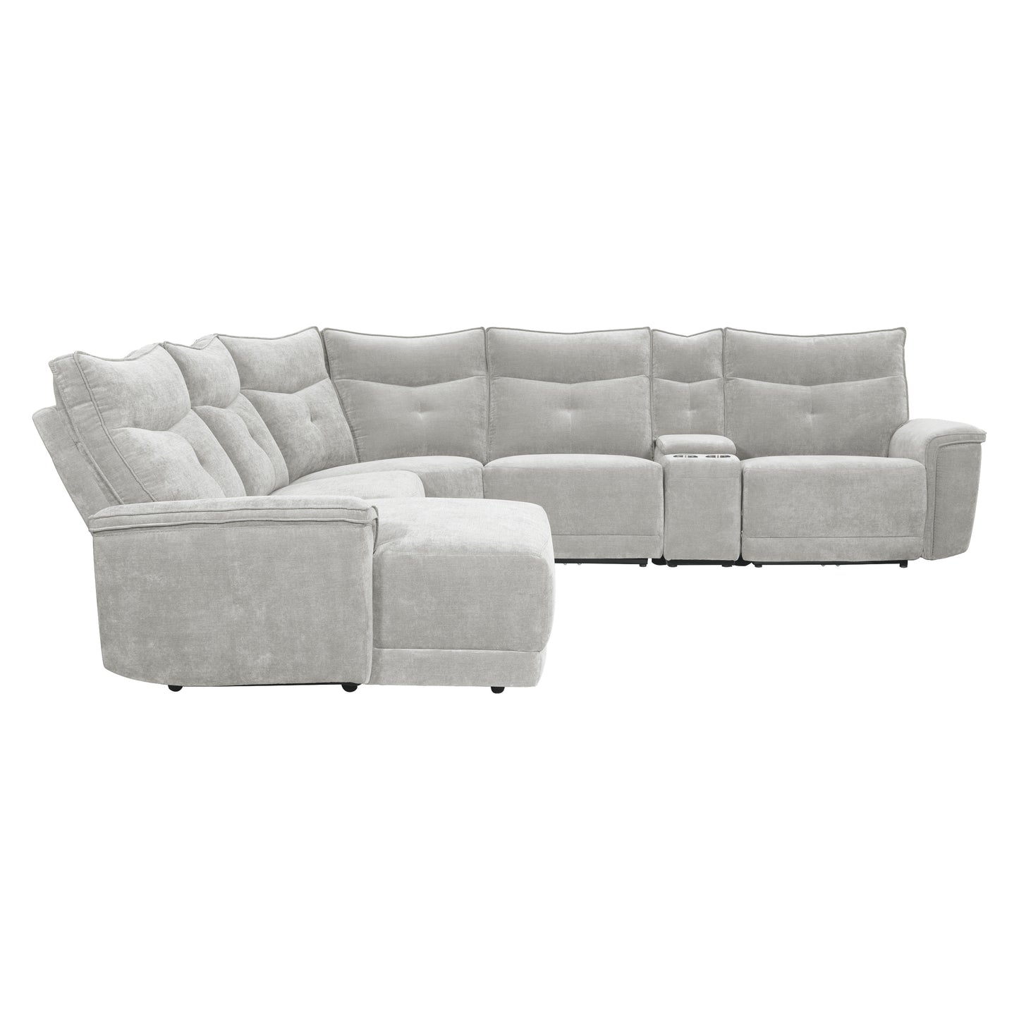 Homelegance Tesoro Sectional Sofa in Gray 9509MGY-65LRR
