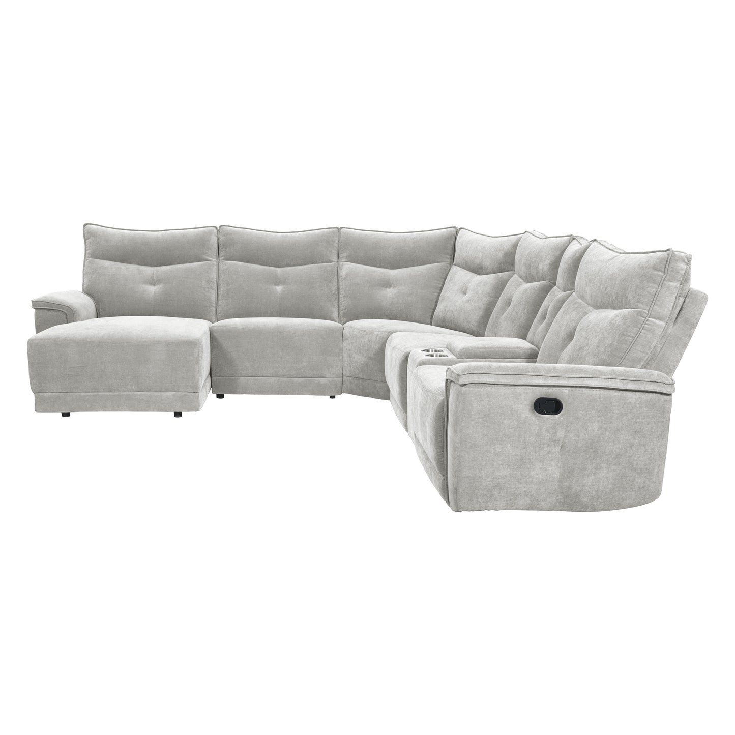 Homelegance Tesoro Sectional Sofa in Gray 9509MGY-65LRR