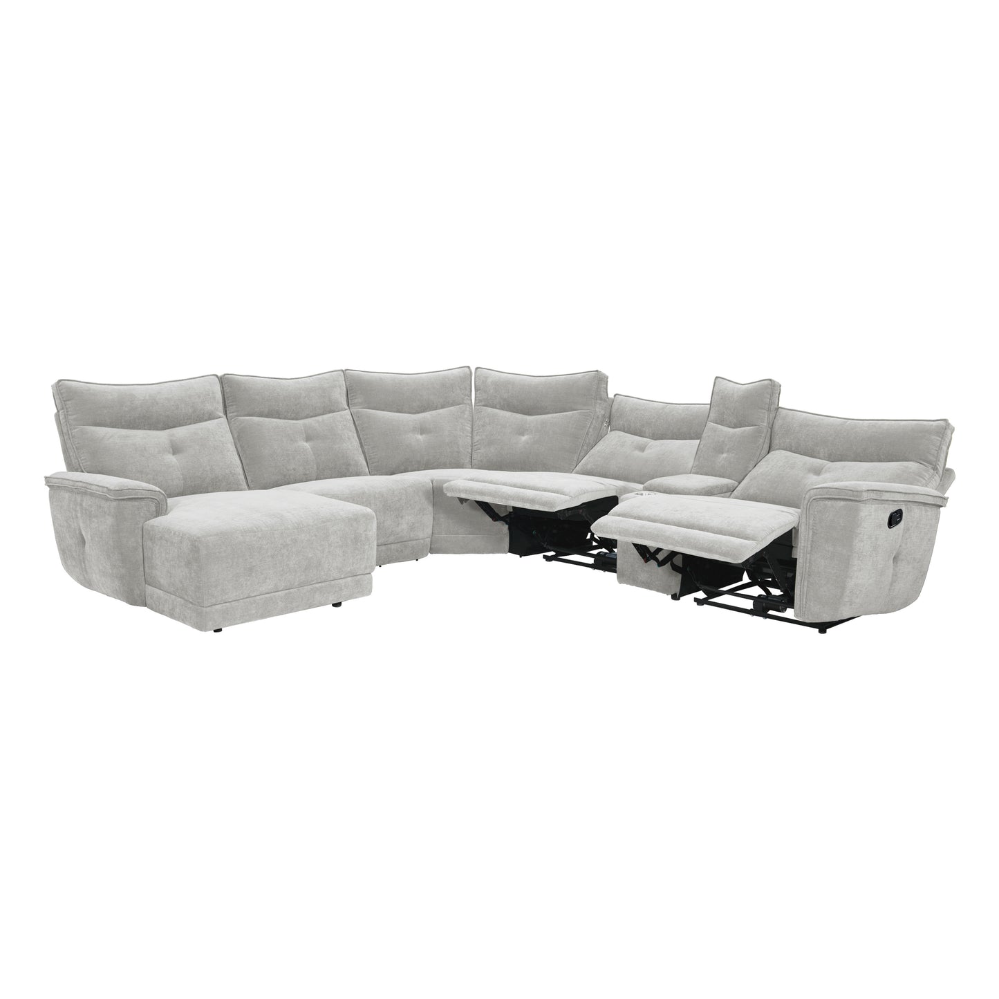 Homelegance Tesoro Sectional Sofa in Gray 9509MGY-65LRR