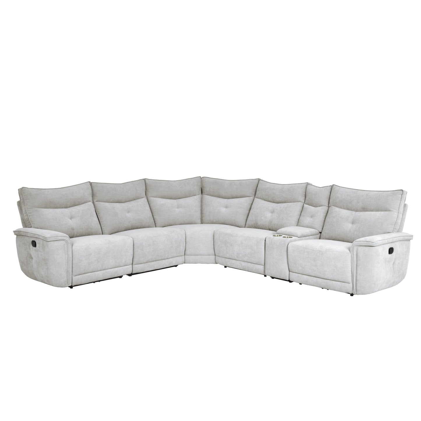 Homelegance Tesoro Sectional Sofa in Gray 9509MGY-6LRRR