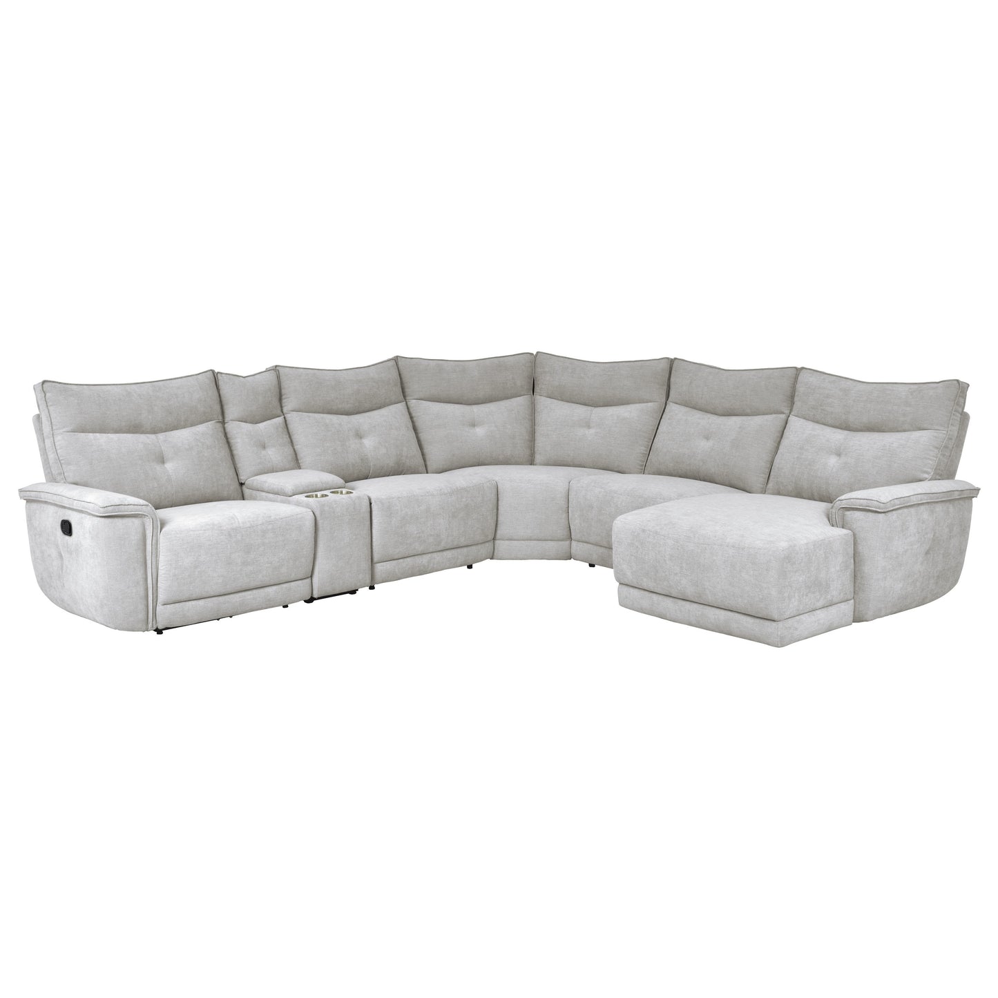 Homelegance Tesoro Sectional Sofa in Gray 9509MGY-6LR5R