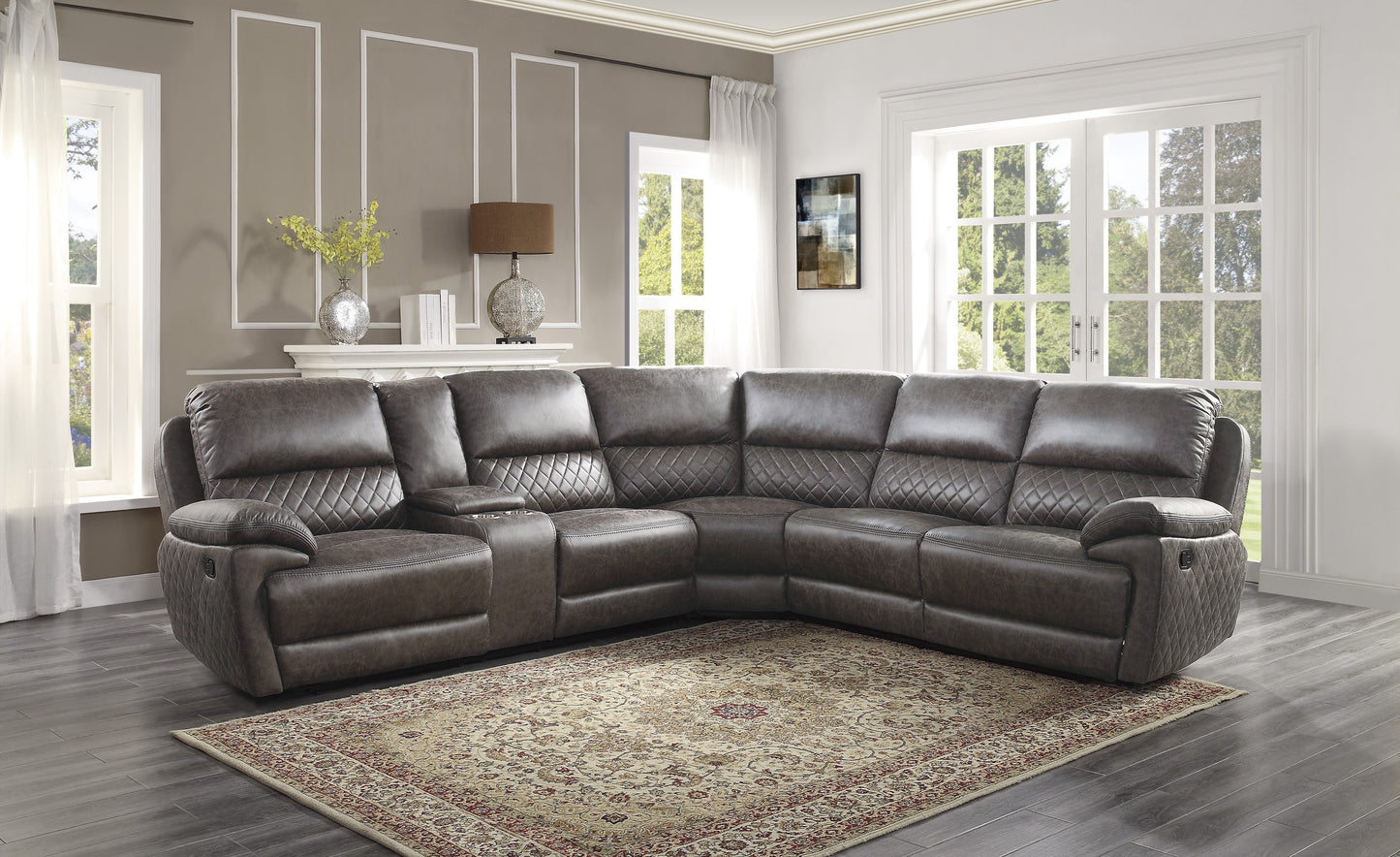 Homelegance Knoxville Sectional Sofa in 9510-SC Stylish Comfort Design