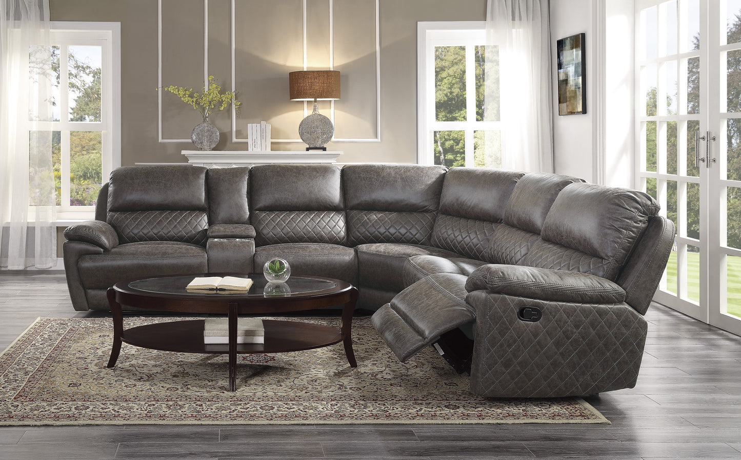 Homelegance Knoxville Sectional Sofa in 9510-SC Stylish Comfort Design