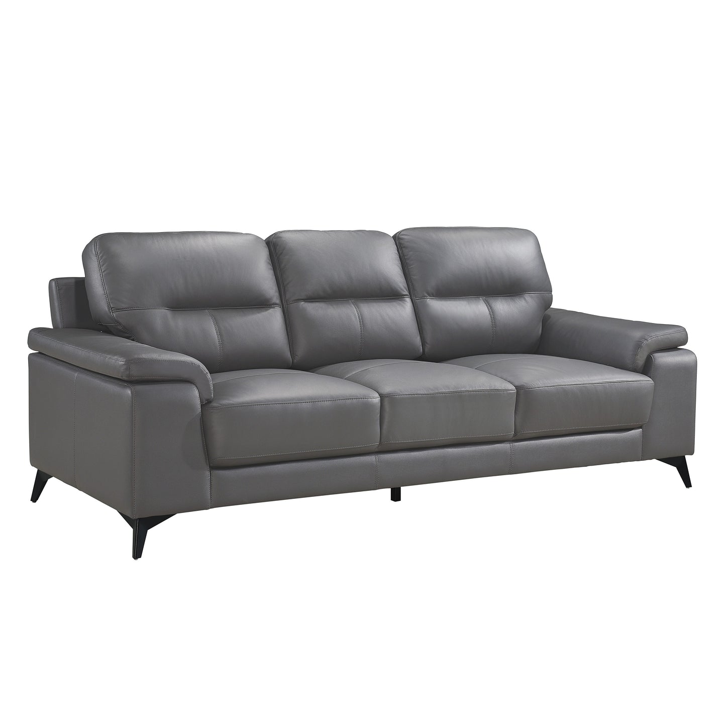Homelegance Mischa Dark Gray Top Grain Leather Sectional Sofa 9514DGY-3